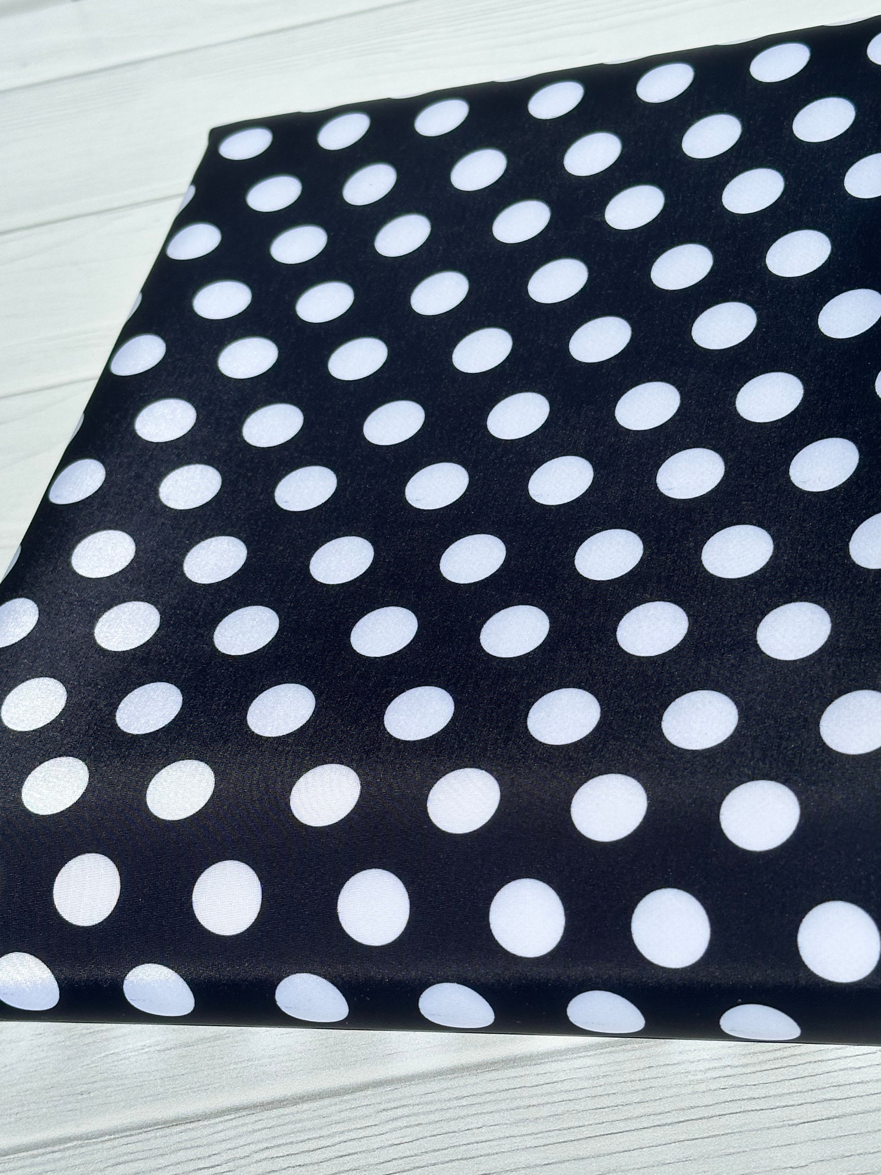 Black and White Polka Dot Lux Bonded Poly/Nylon