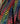 Horizontal Rainbow stripe with gun metal teeth zipper tape