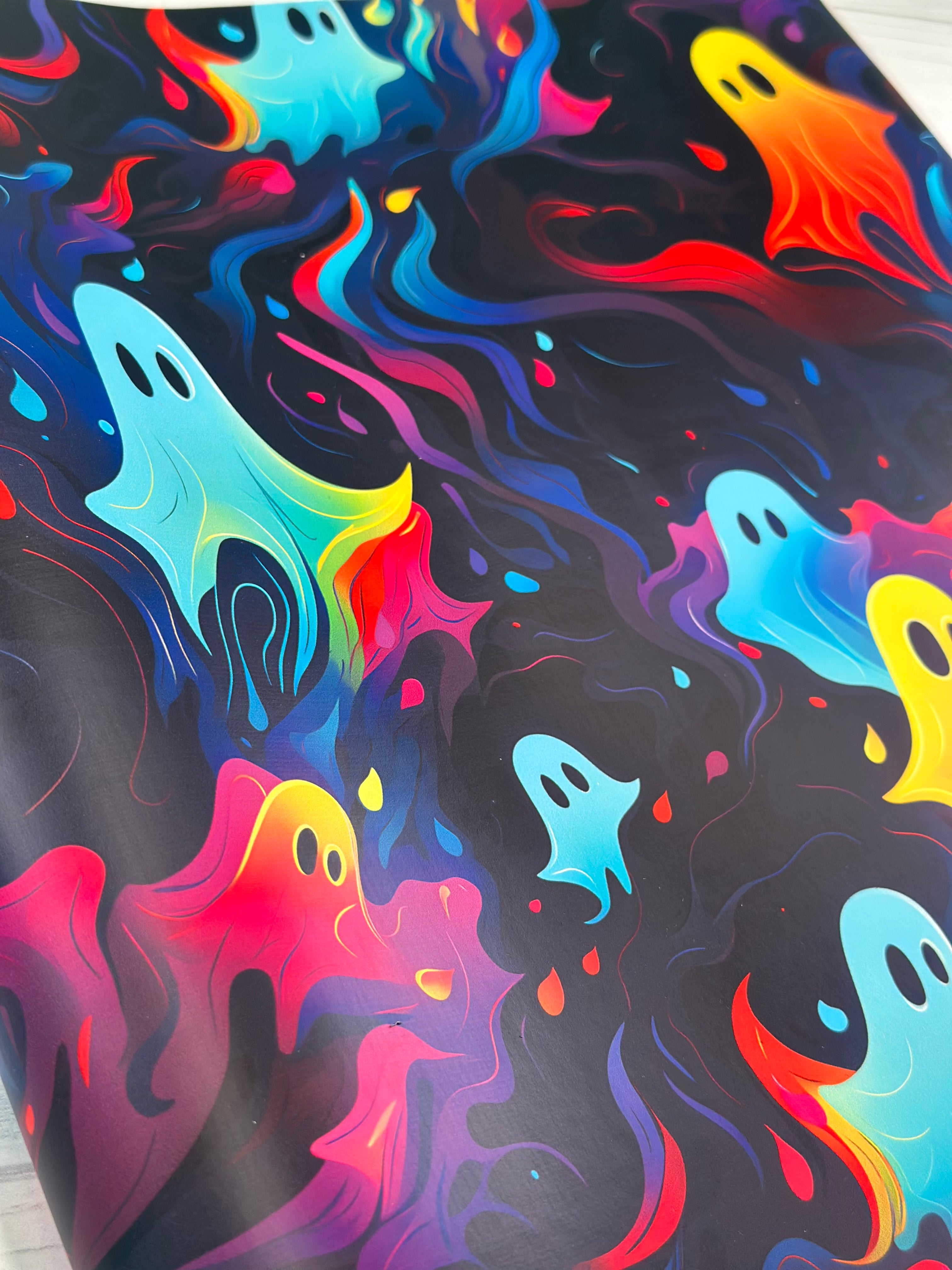 Large Neon Ghosties Smooth vinyl
