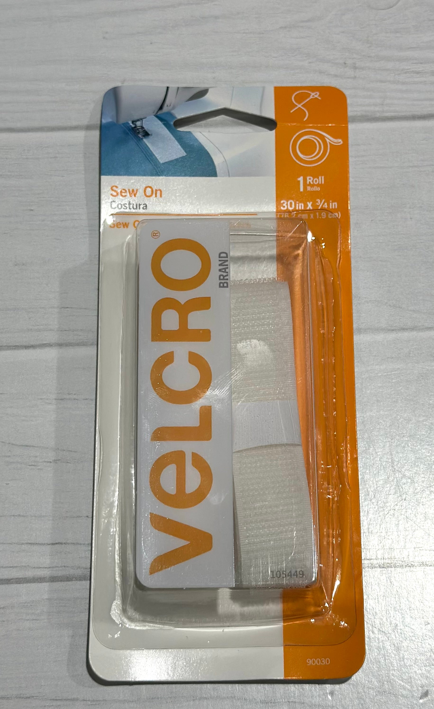 Velcro Sew on - 3/4” White