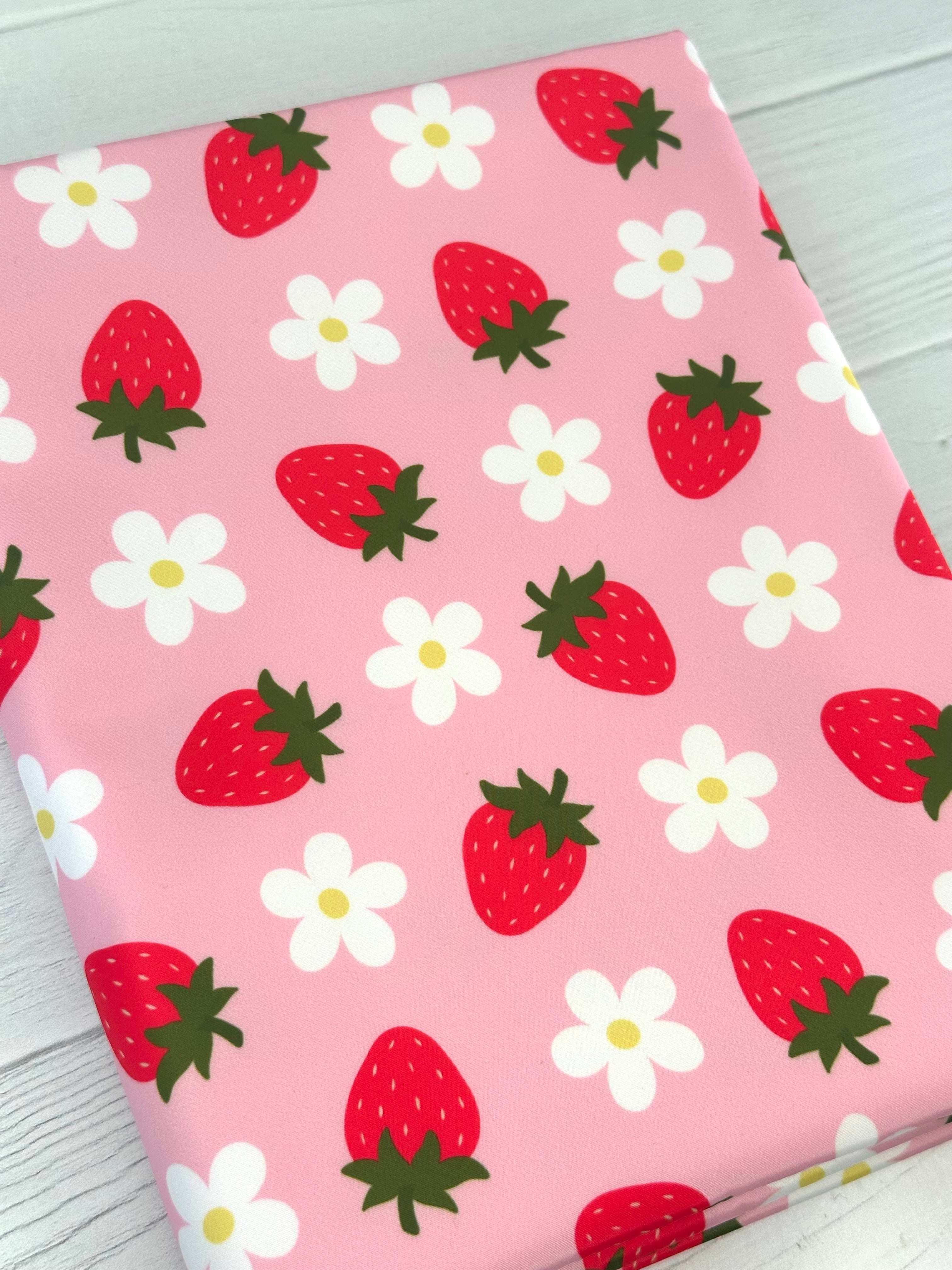 Tiny Pink Strawberries Lux Bonded Poly/Nylon