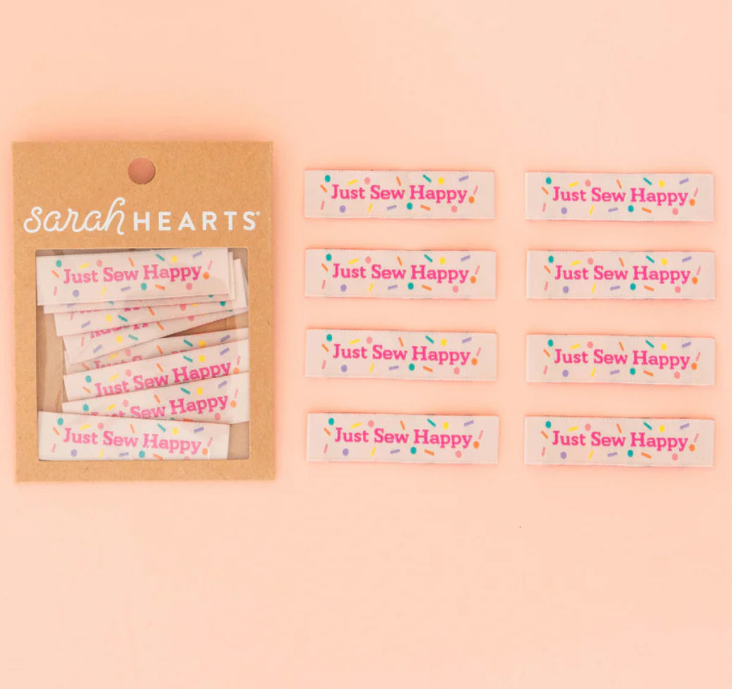 Just Sew Happy Tied with a Ribbon Woven Labels