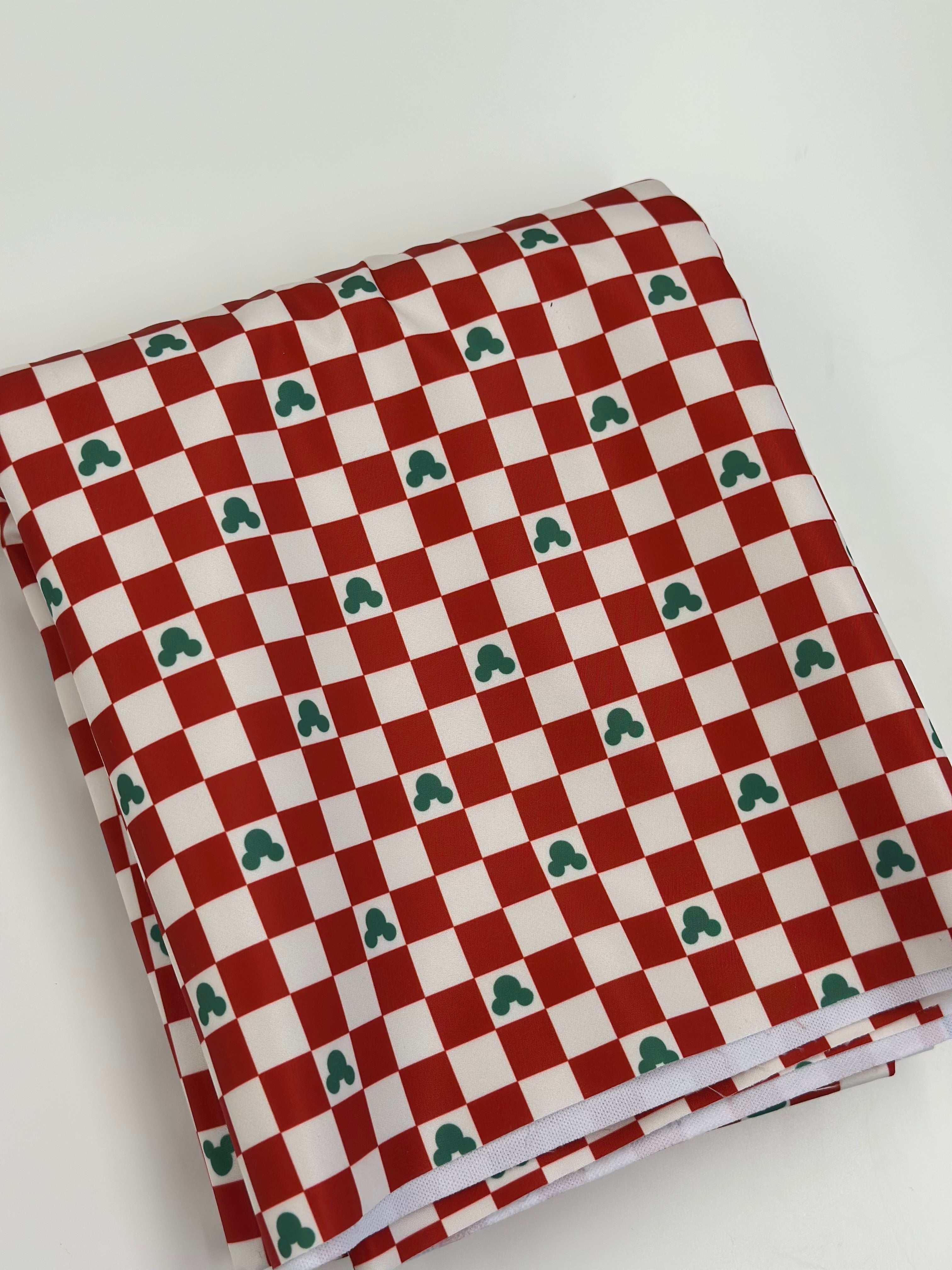 Holiday Mouse Check Lux Bonded Poly/Nylon