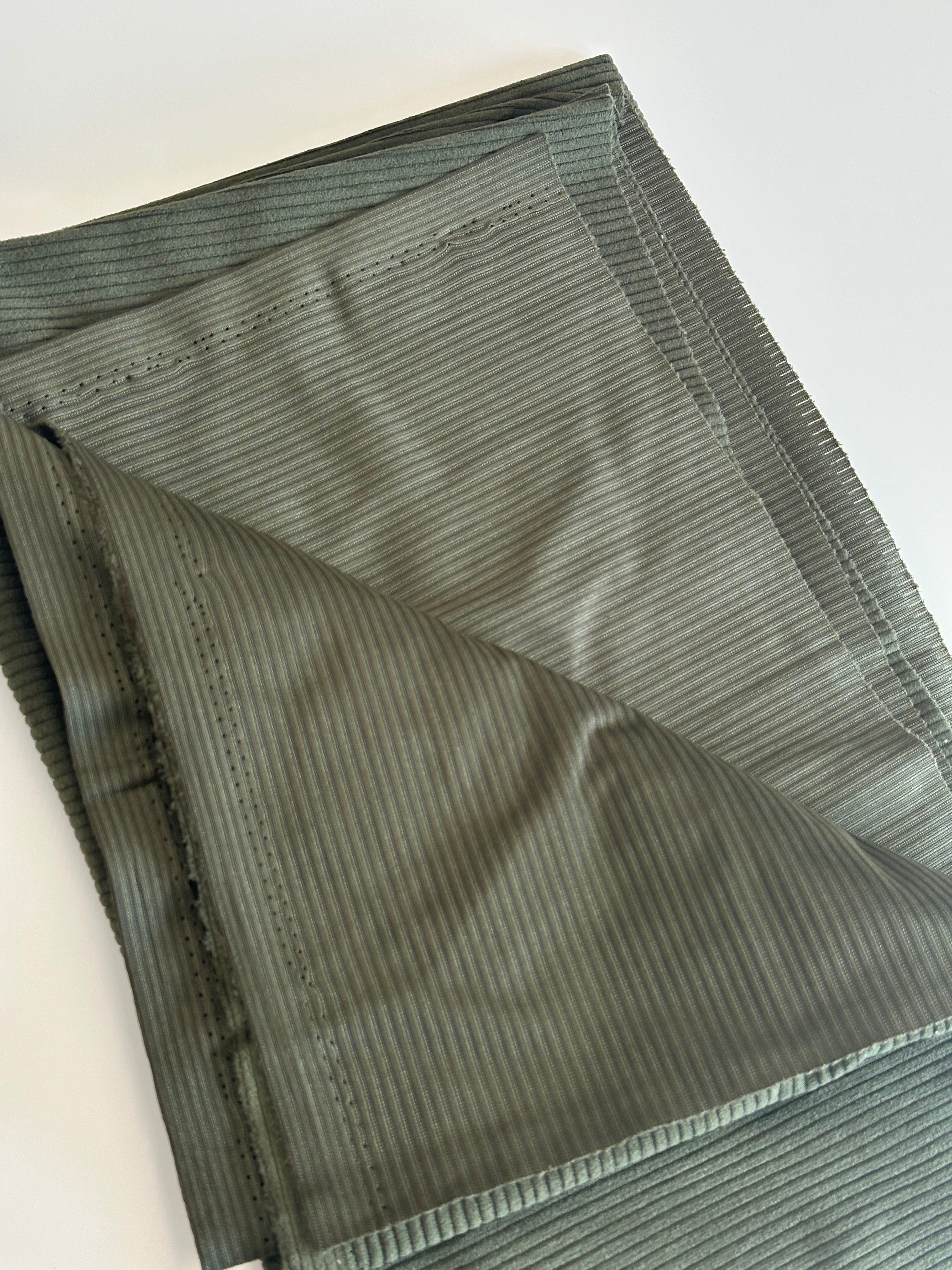 Olive Corduroy | Poly Cotton | By the Yard