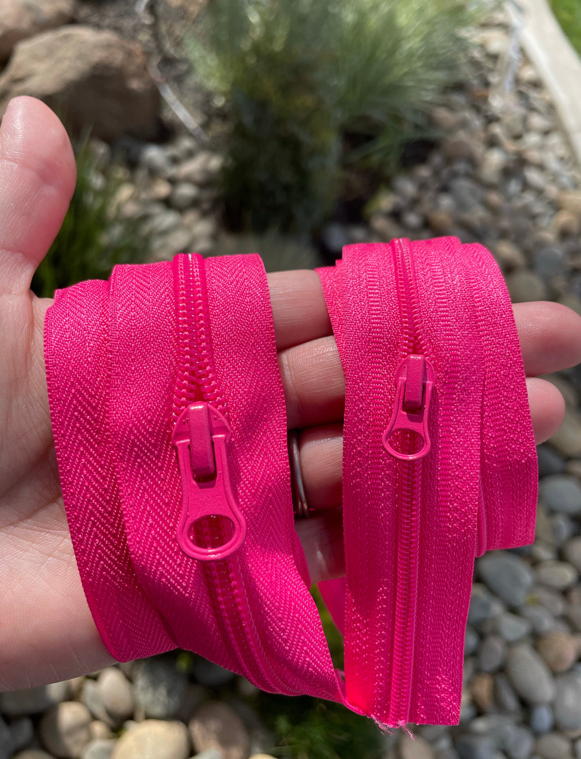 Hot Pink Nylon Zipper Pulls