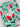 Mint Strawberries and Flowers Lux Bonded Poly/Nylon