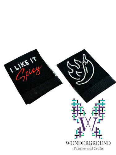 I Like It Spicy Premium Woven Tags