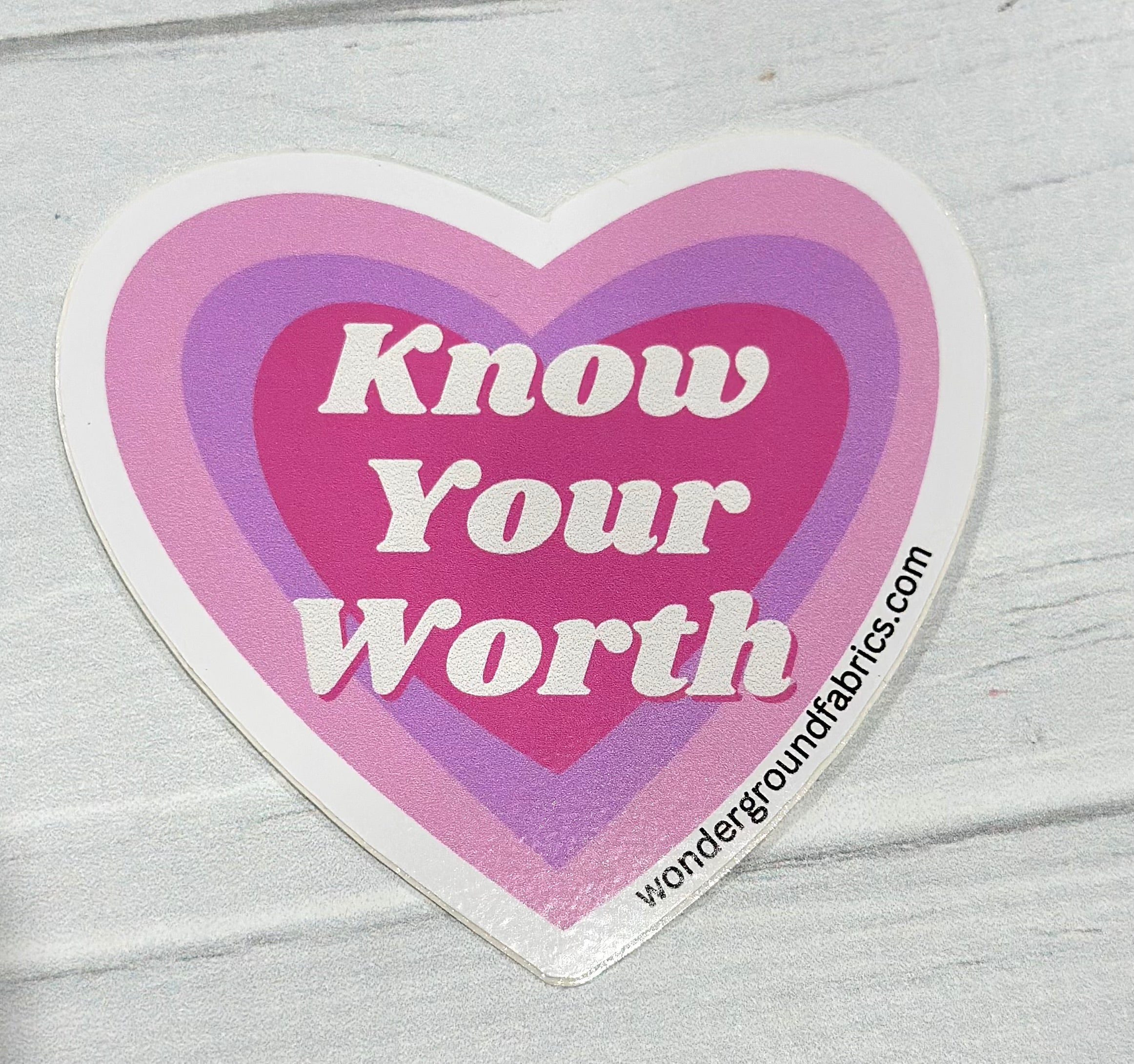 Know Your Worth Sticker