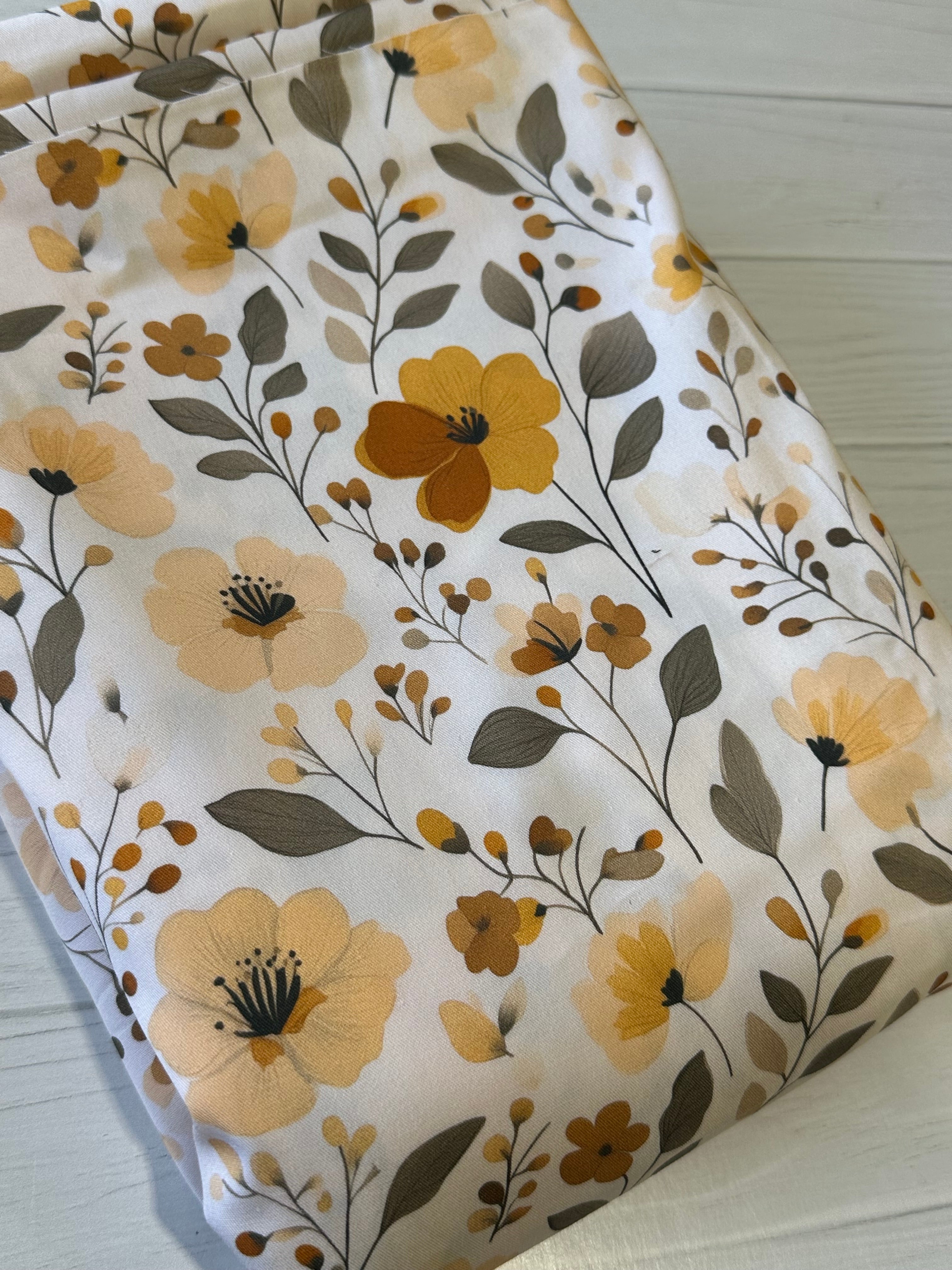 Ochre Blossoms 100% Cotton Woven
