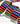 Black with Rainbow Stripe 1.5” Seatbelt Webbing