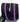 Black with Violet Teeth Zipper Tape