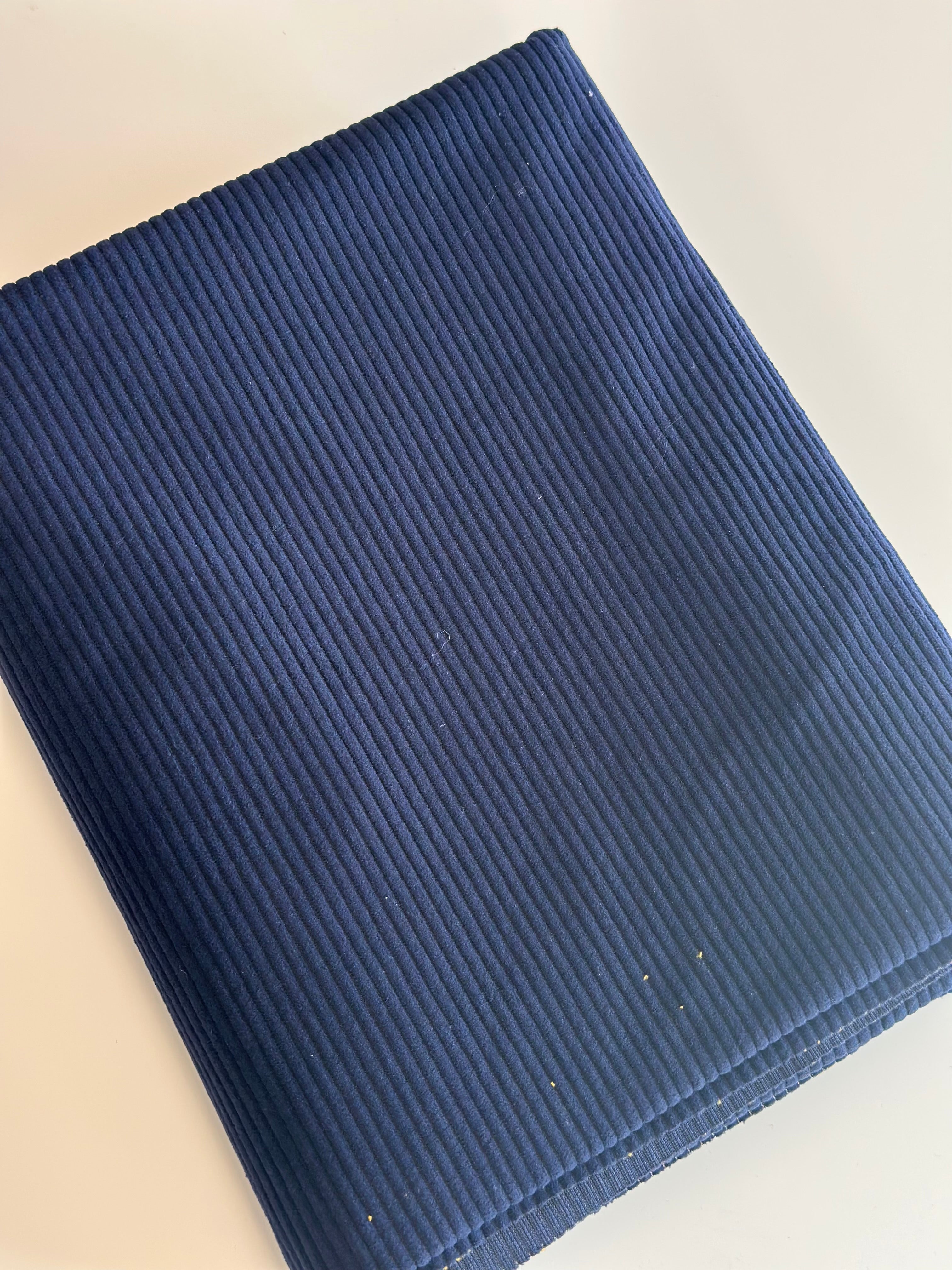 Navy Corduroy | Poly Cotton | By the Yard