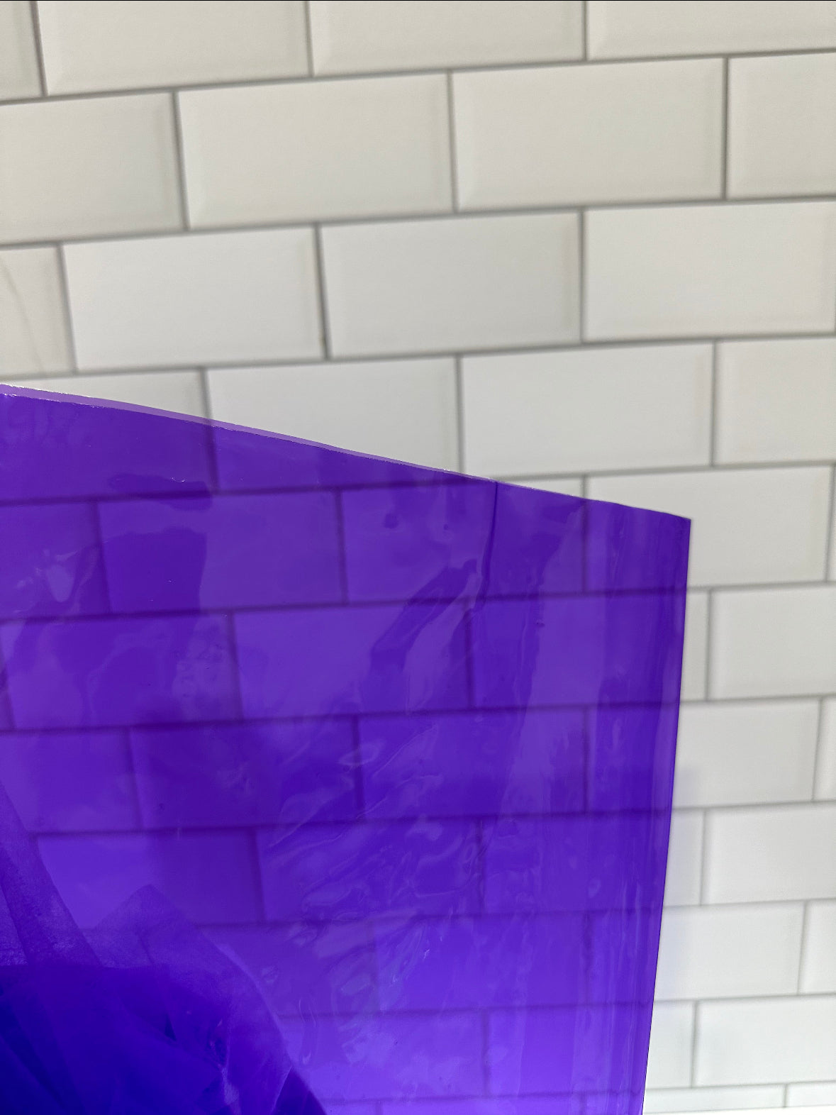 Dark Purple Clear Vinyl- 1 yard cut