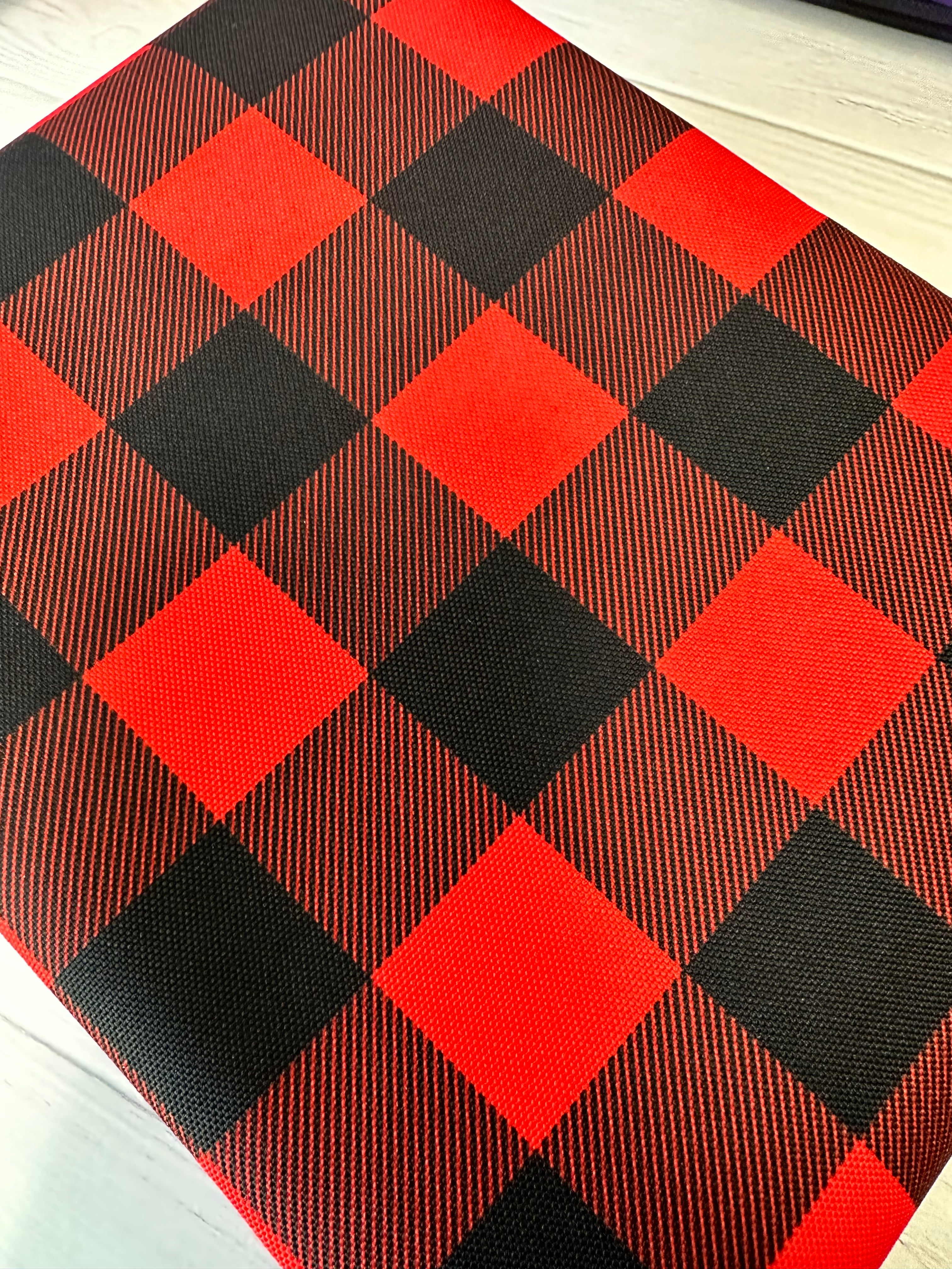 Red Buffalo Plaid Waterproof Canvas