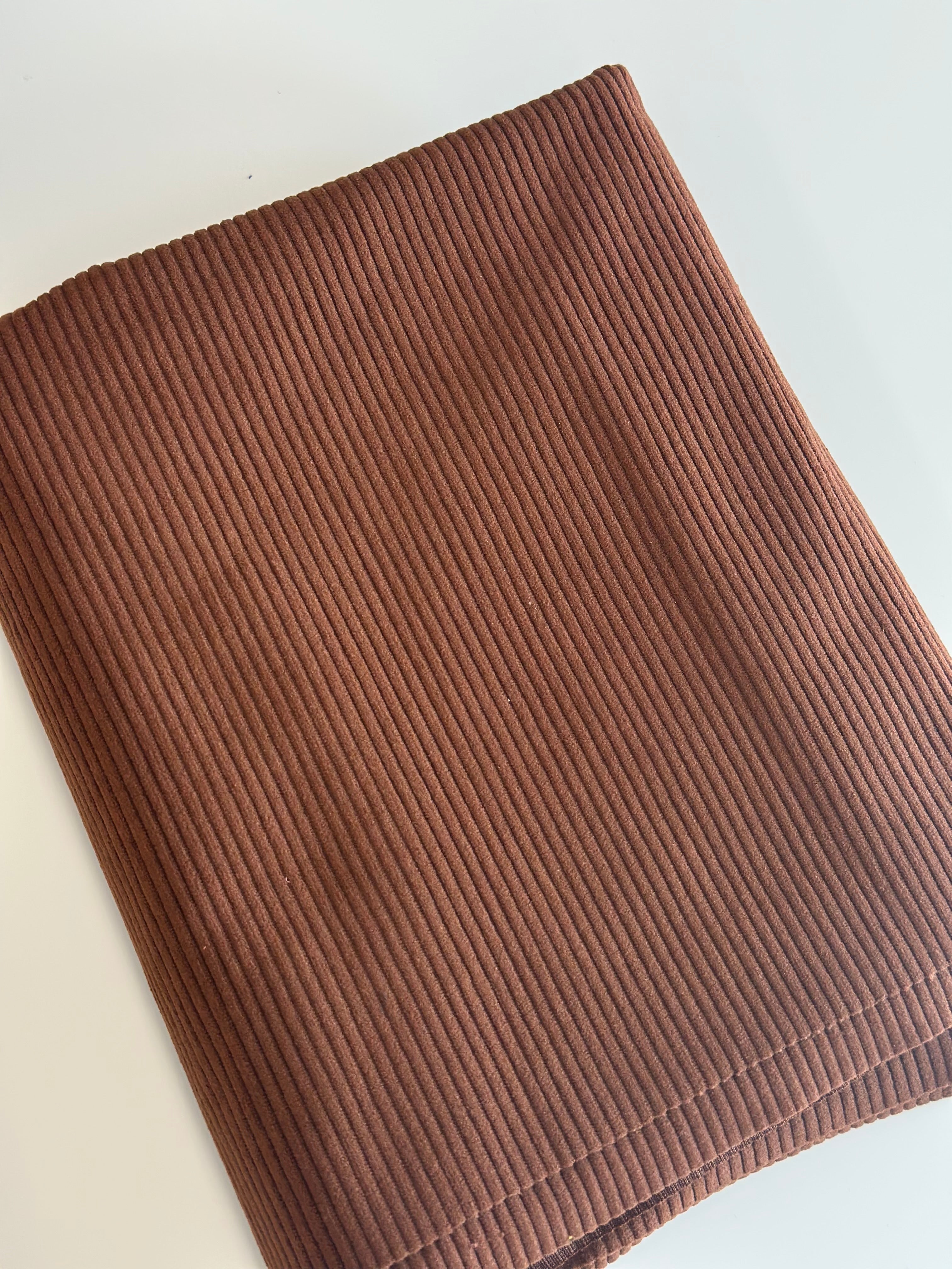 Chocolate Corduroy | Poly Cotton | By the Yard