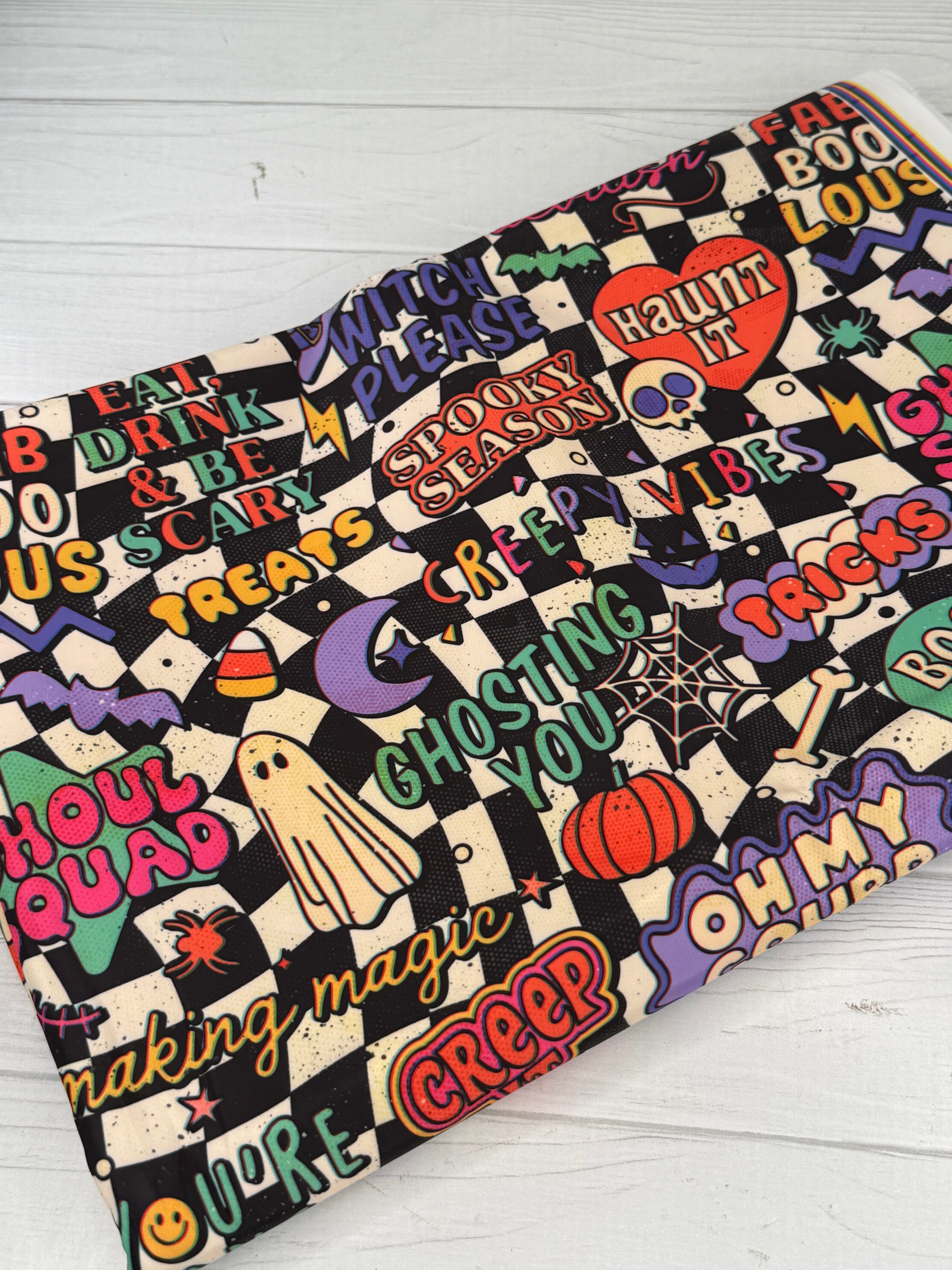 Vintage Spooky Slogans Lux Bonded Poly/Nylon