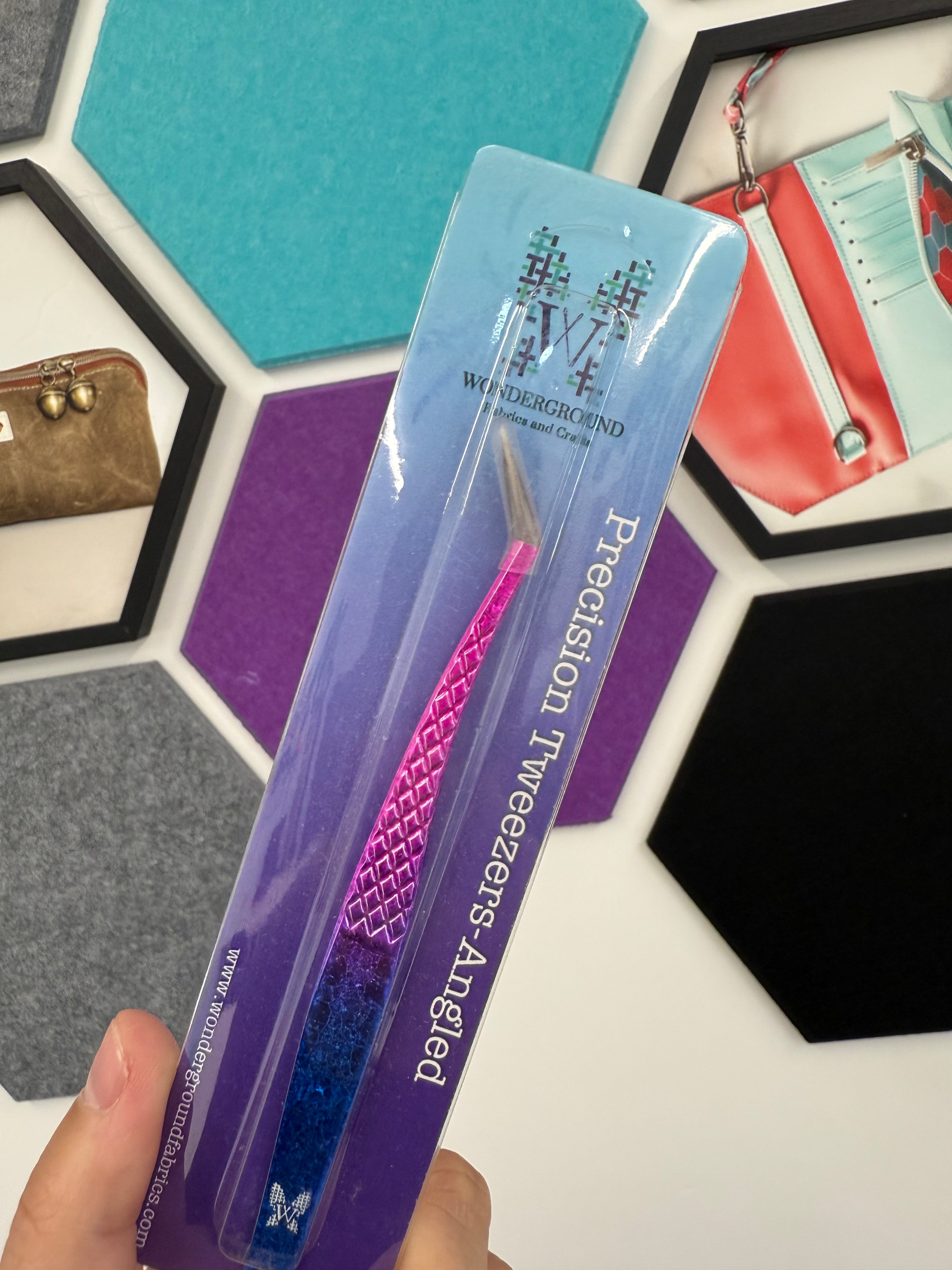 Wonderground Precision Tip Angled Tweezer
