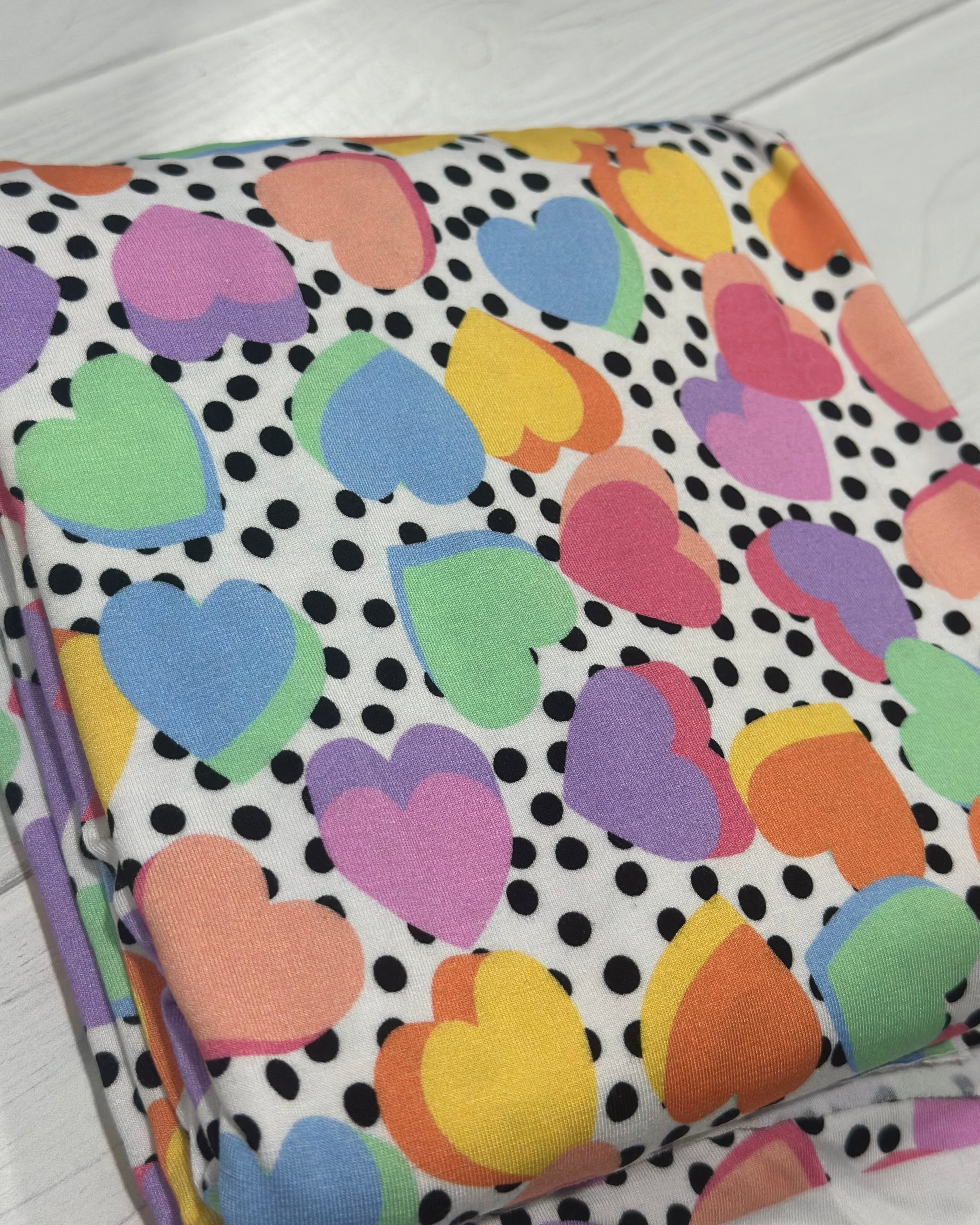 Pastel Hearts Bamboo Spandex