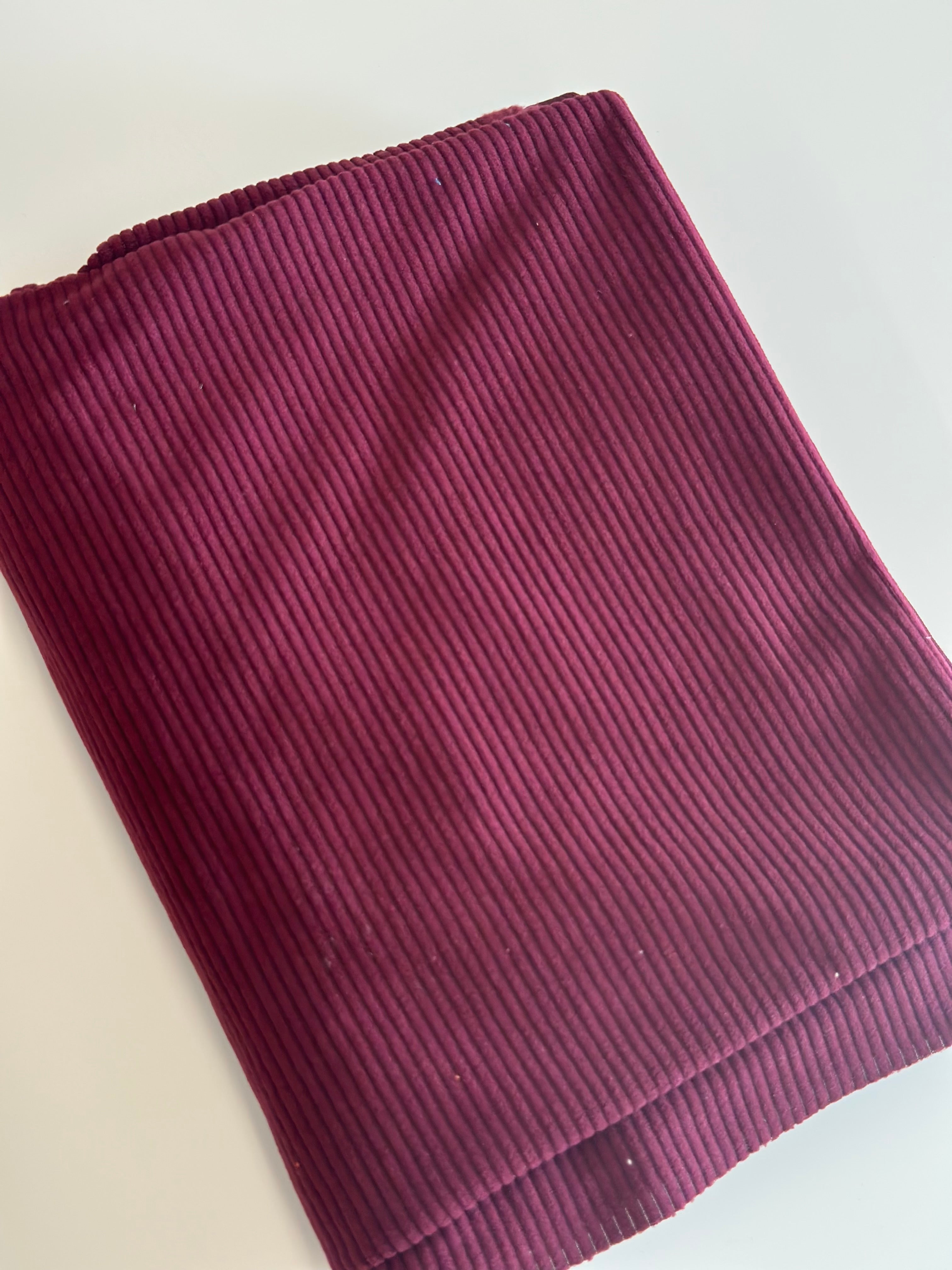 Wine Corduroy | Poly Cotton | By the Yard
