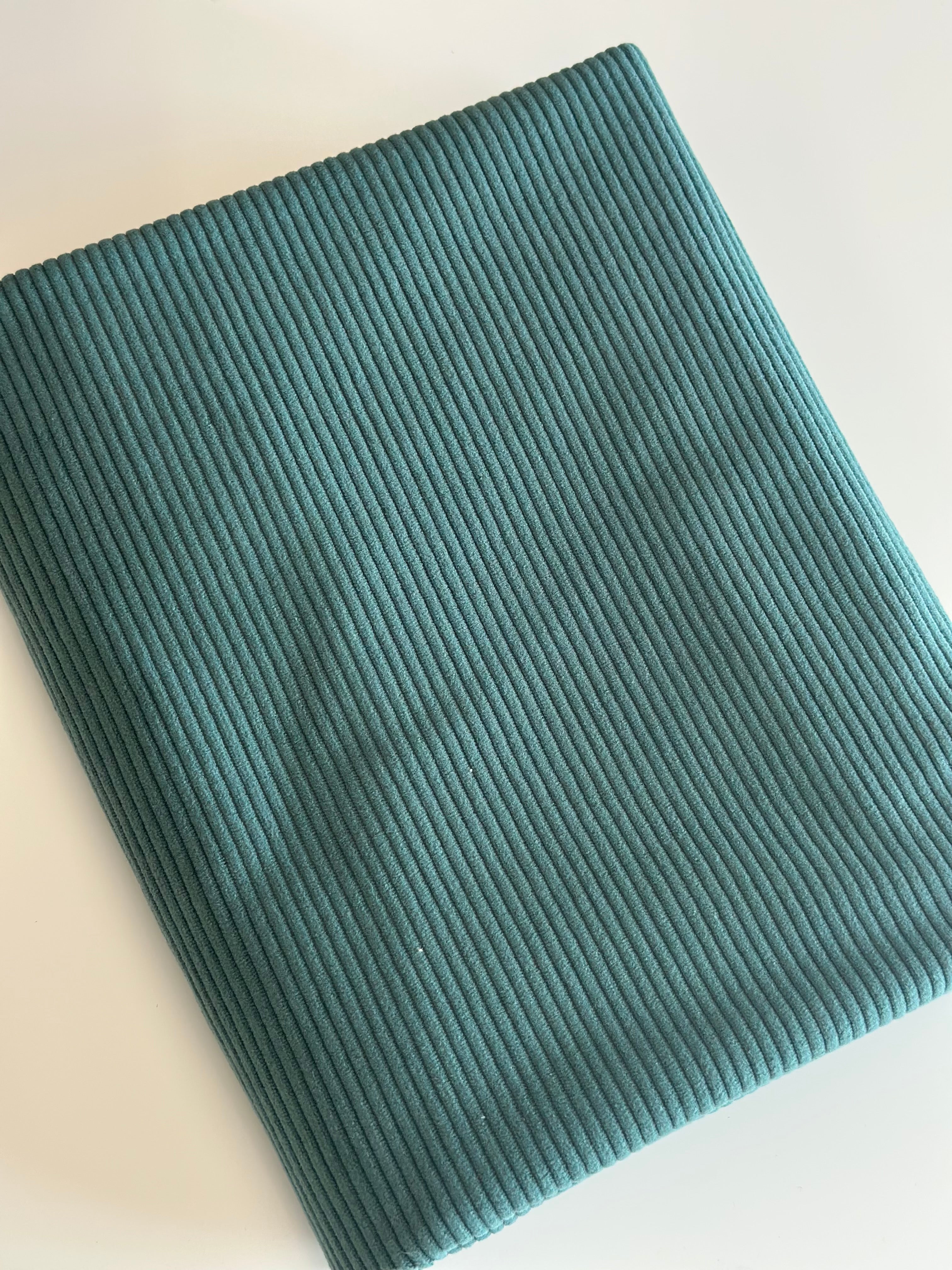 Cadet Blue Corduroy | Poly Cotton | By the Yard