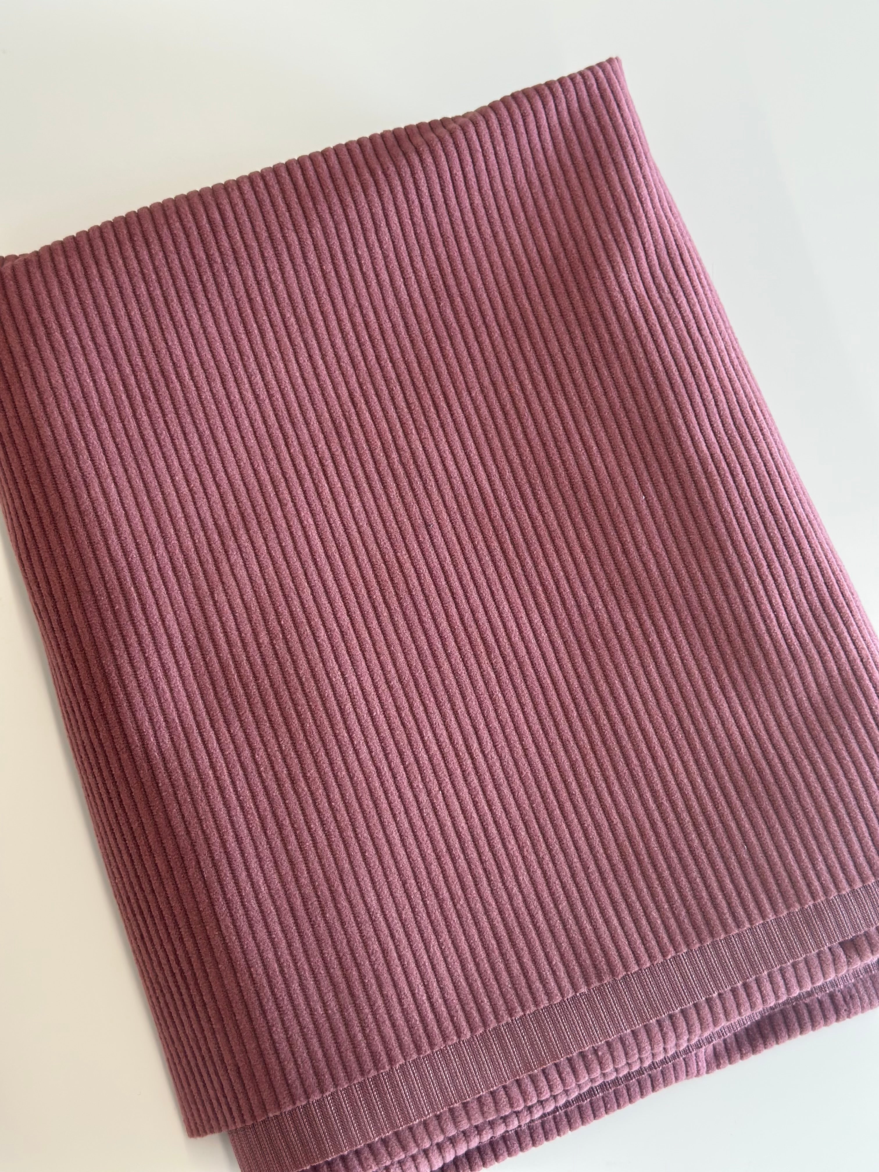 Dark Mauve Corduroy | Poly Cotton | By the Yard