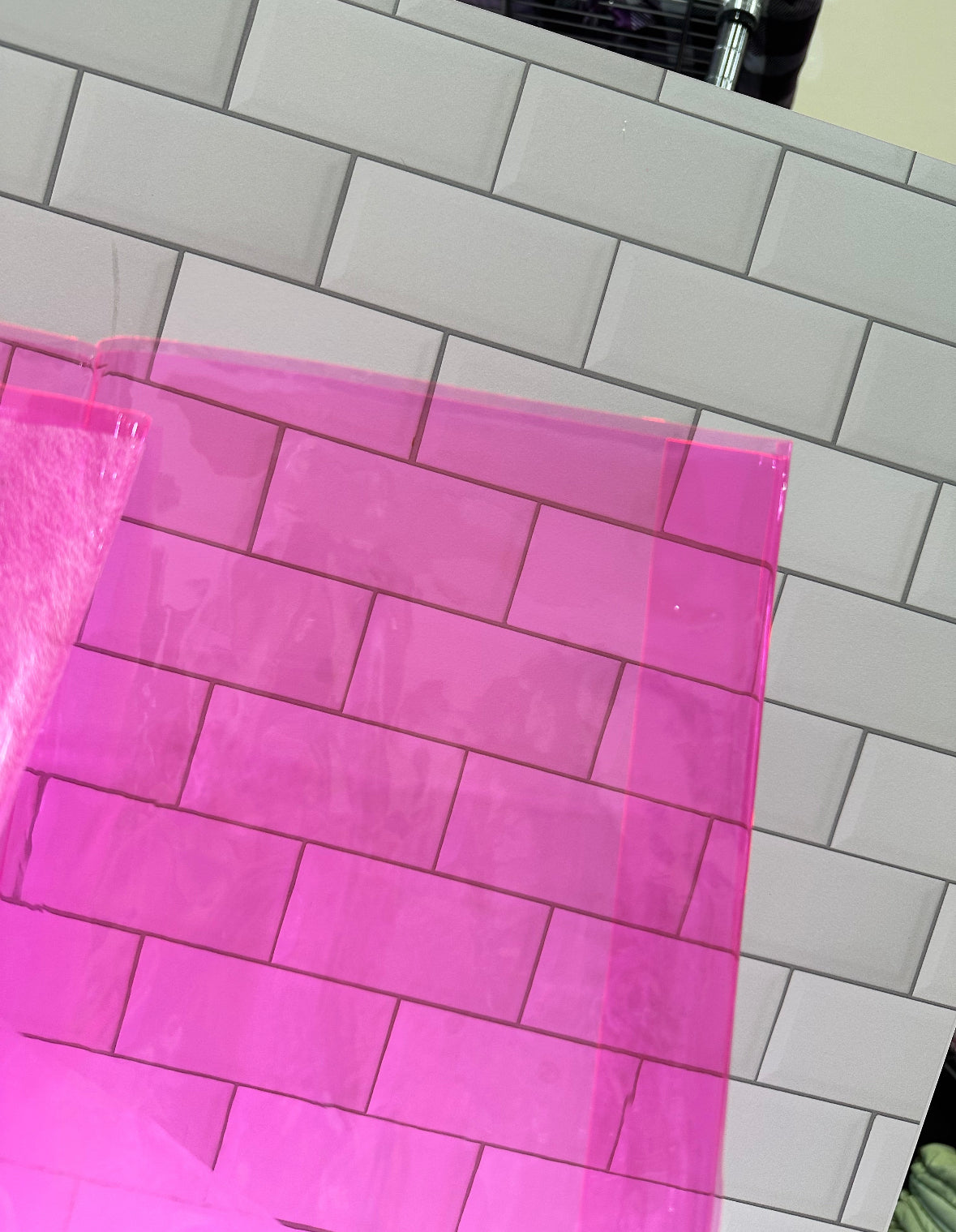 Neon Pink Clear Vinyl- 1 yard cut