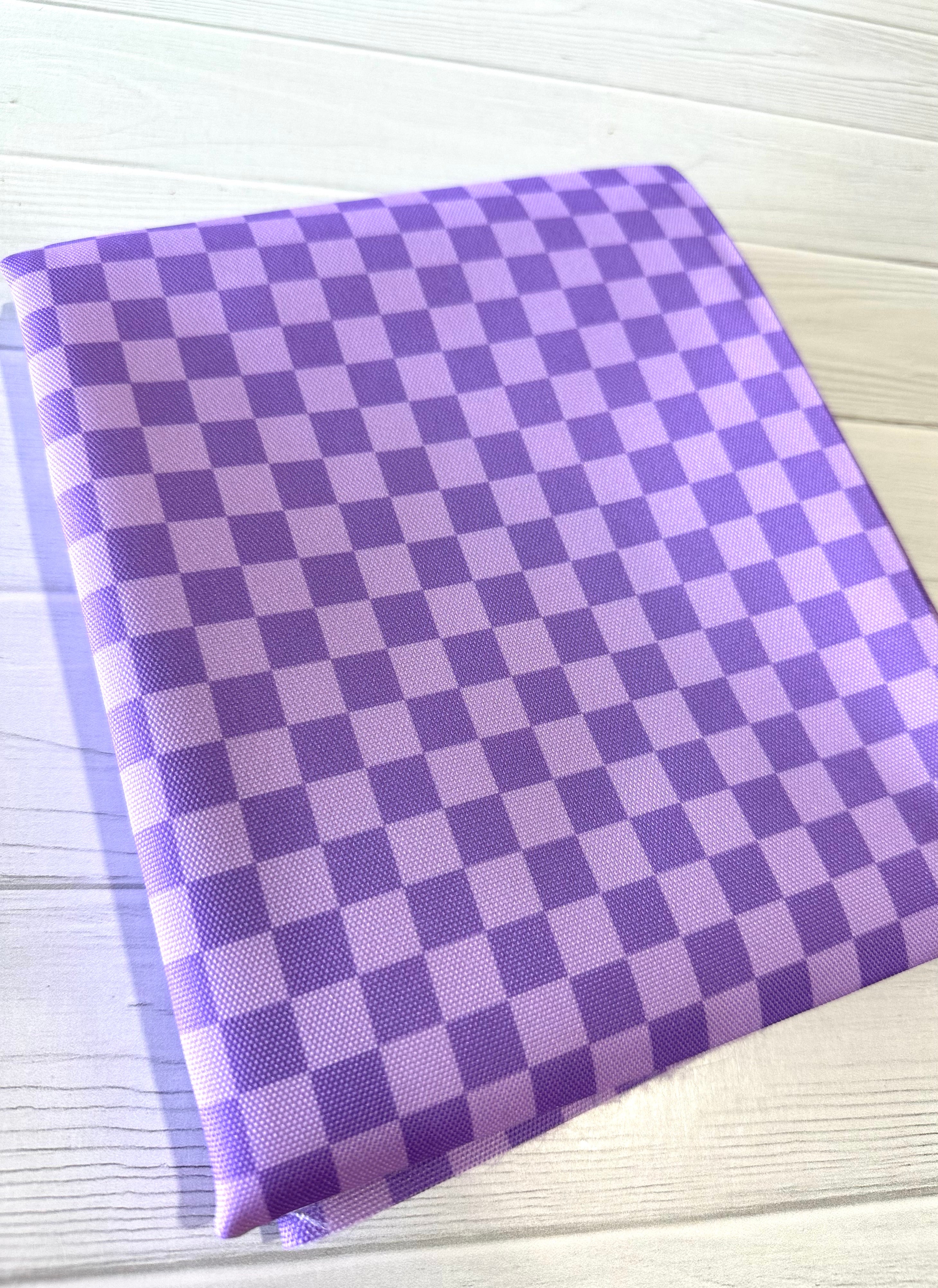 Lavender Tonal Check Waterproof Canvas