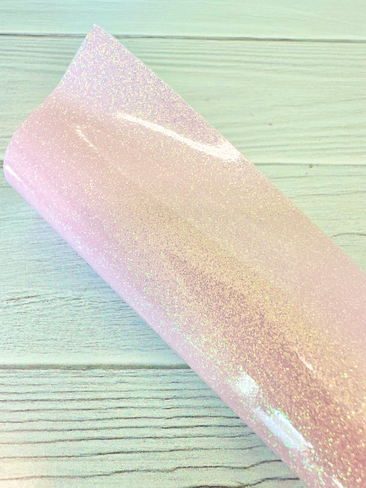 Light Pink Light Weight Smooth Glitter Vinyl