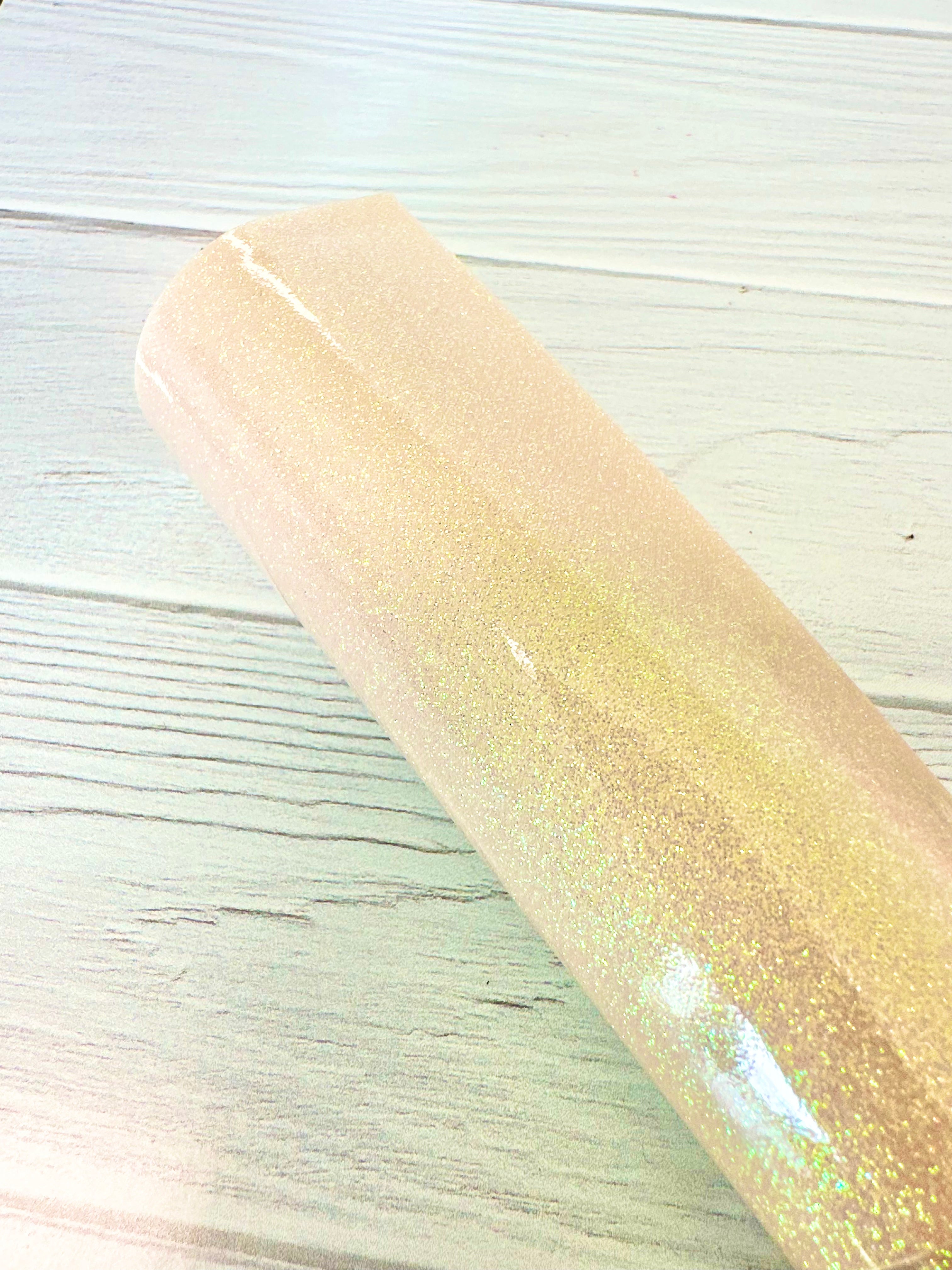 Champagne Light Weight Smooth Glitter Vinyl