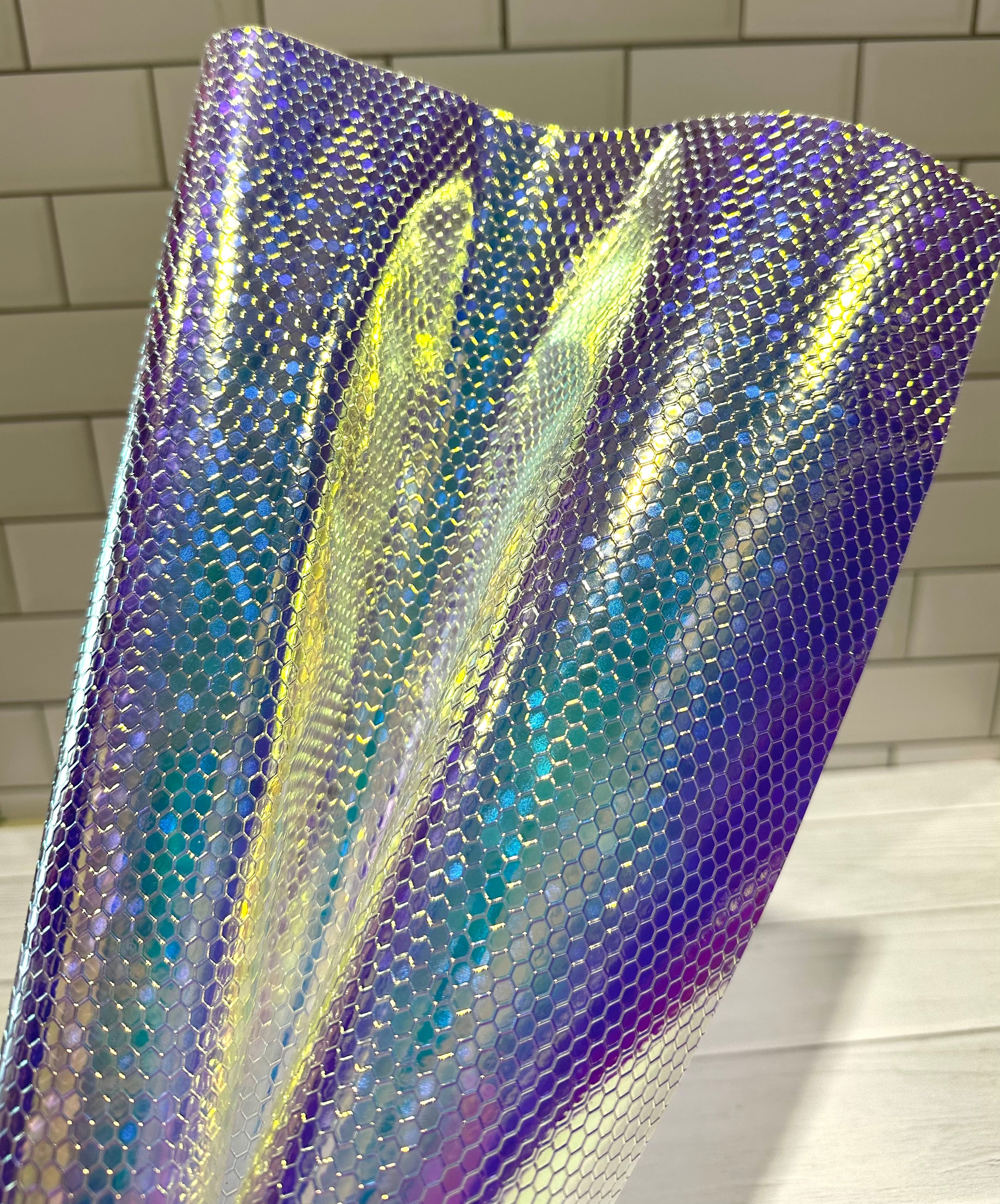 Transparent Holographic Honeycomb Vinyl