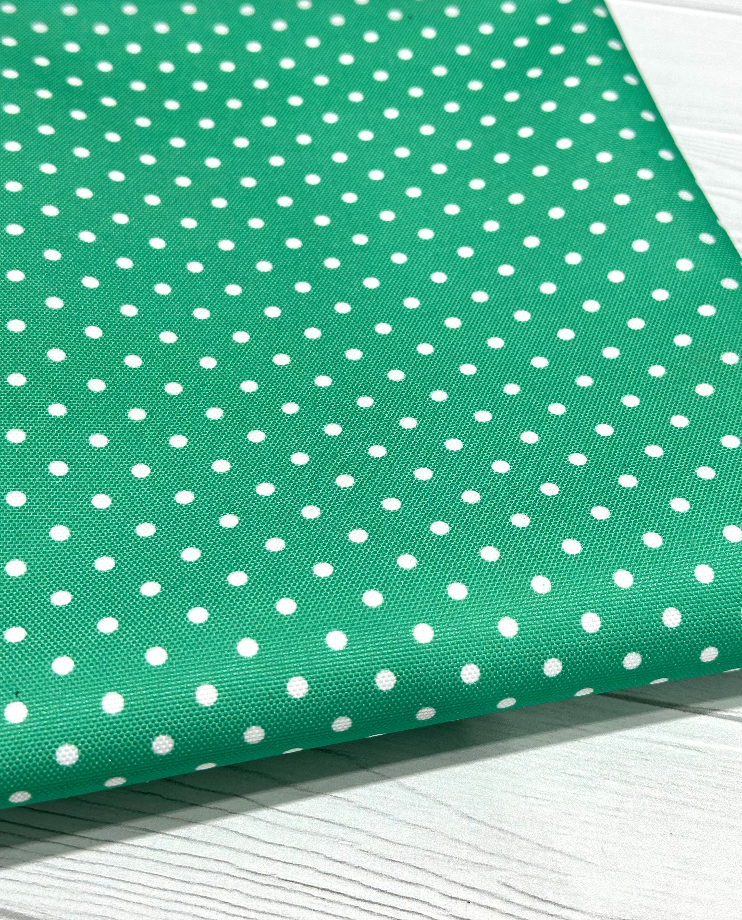 Spearmint Mini  Dots Waterproof Canvas