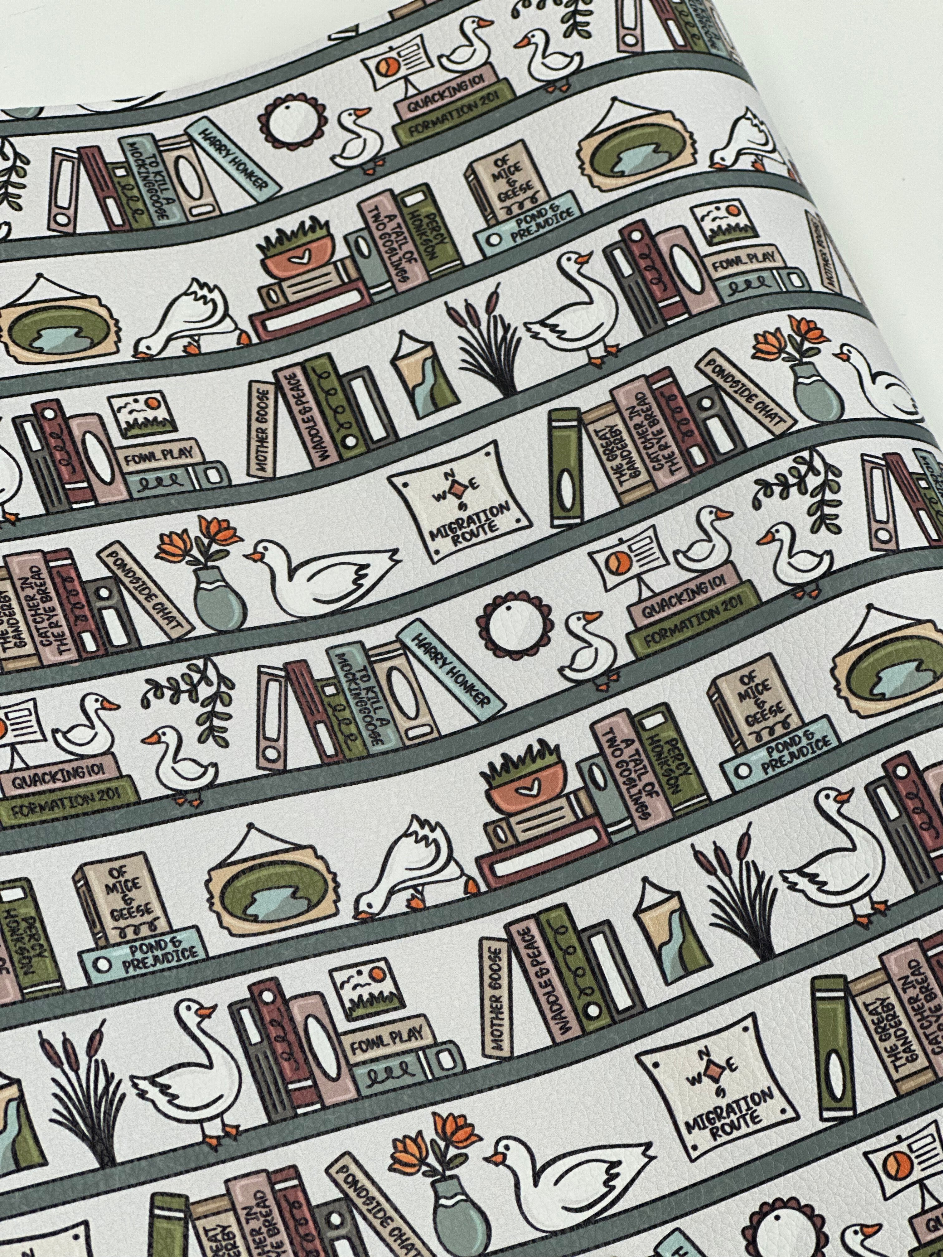 Silly Goose Bookshelf Pebble Vinyl