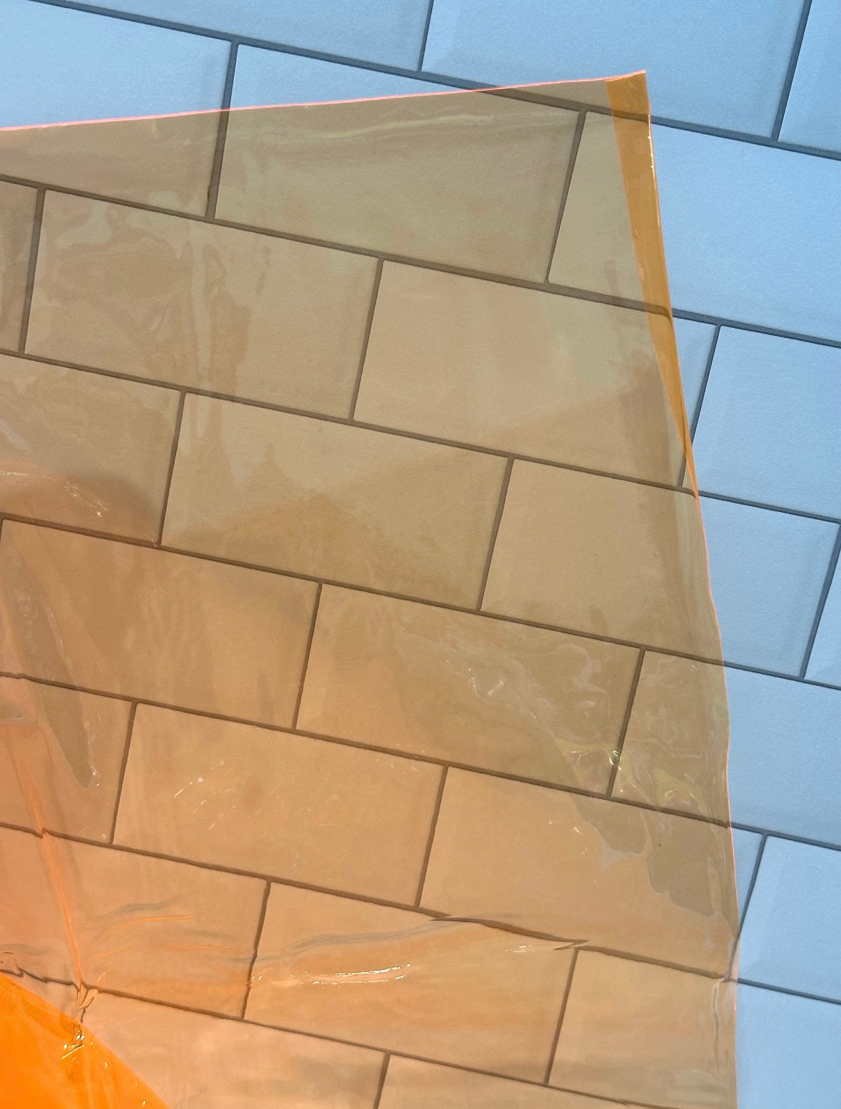 Neon Orange Clear Vinyl- 1 yard cut