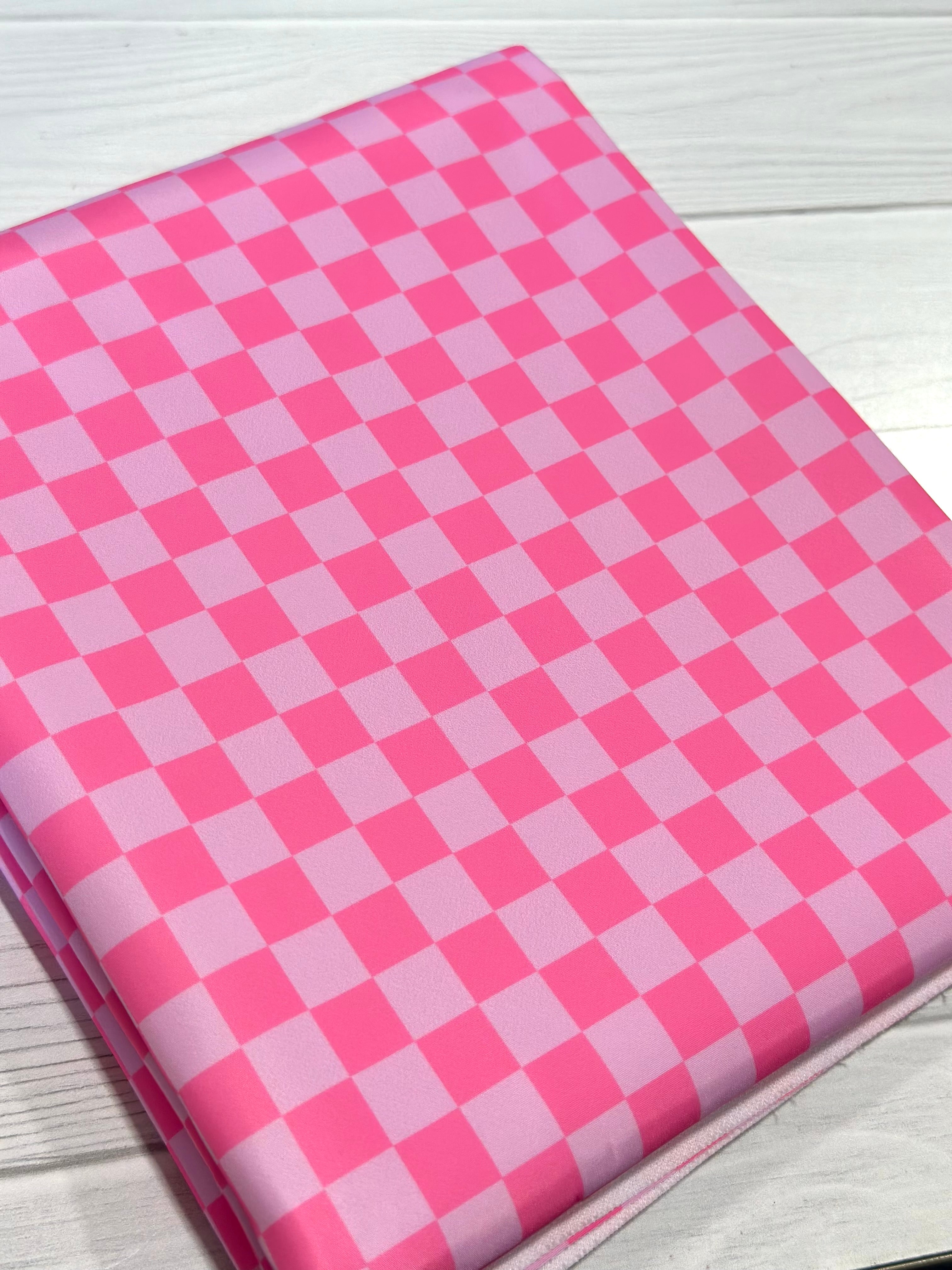 Pink Tonal Check Lux Bonded Poly/Nylon