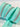 Mint with Silver Teeth Zipper Tape