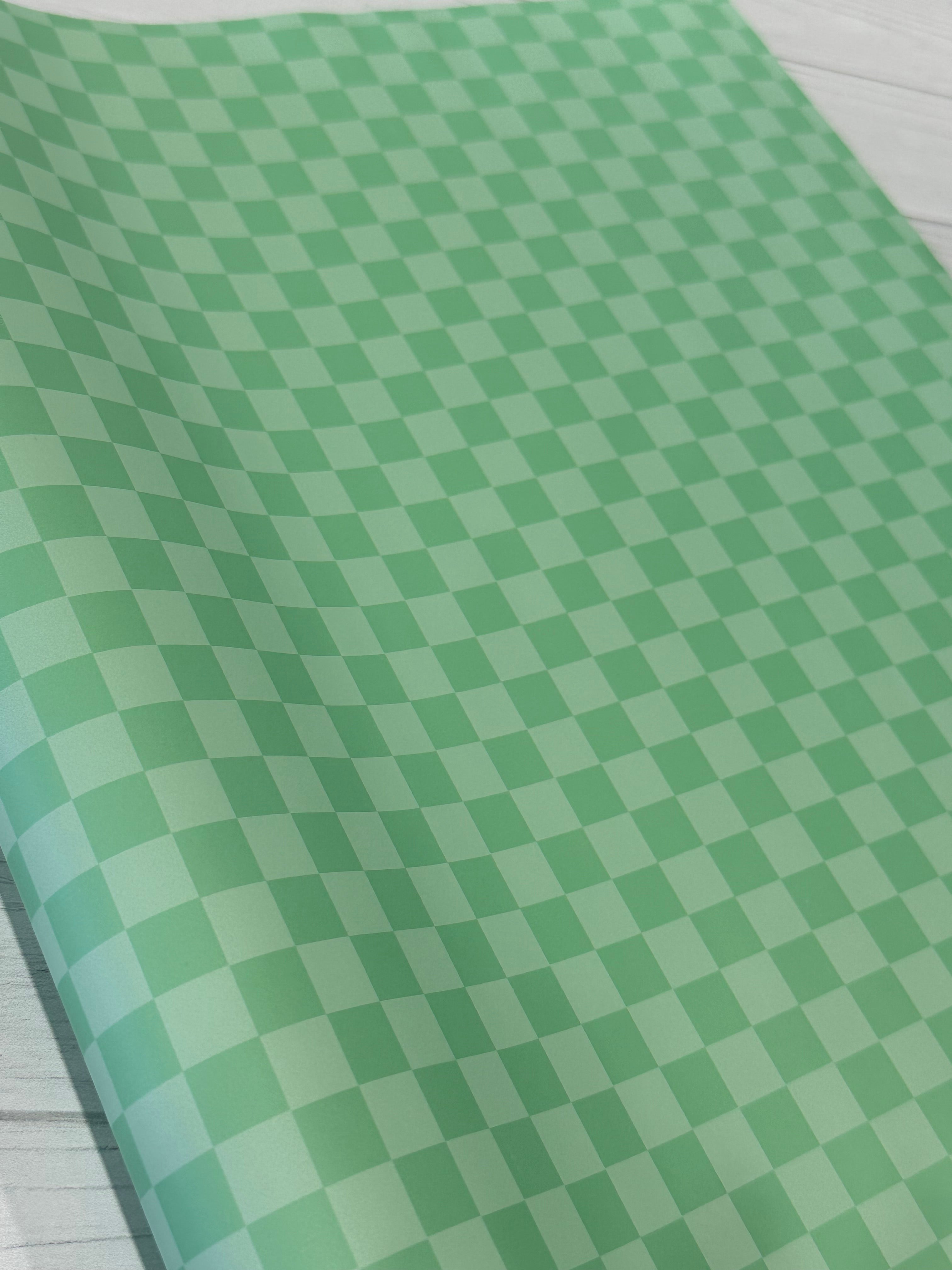 Seagreen Tonal Check Smooth vinyl