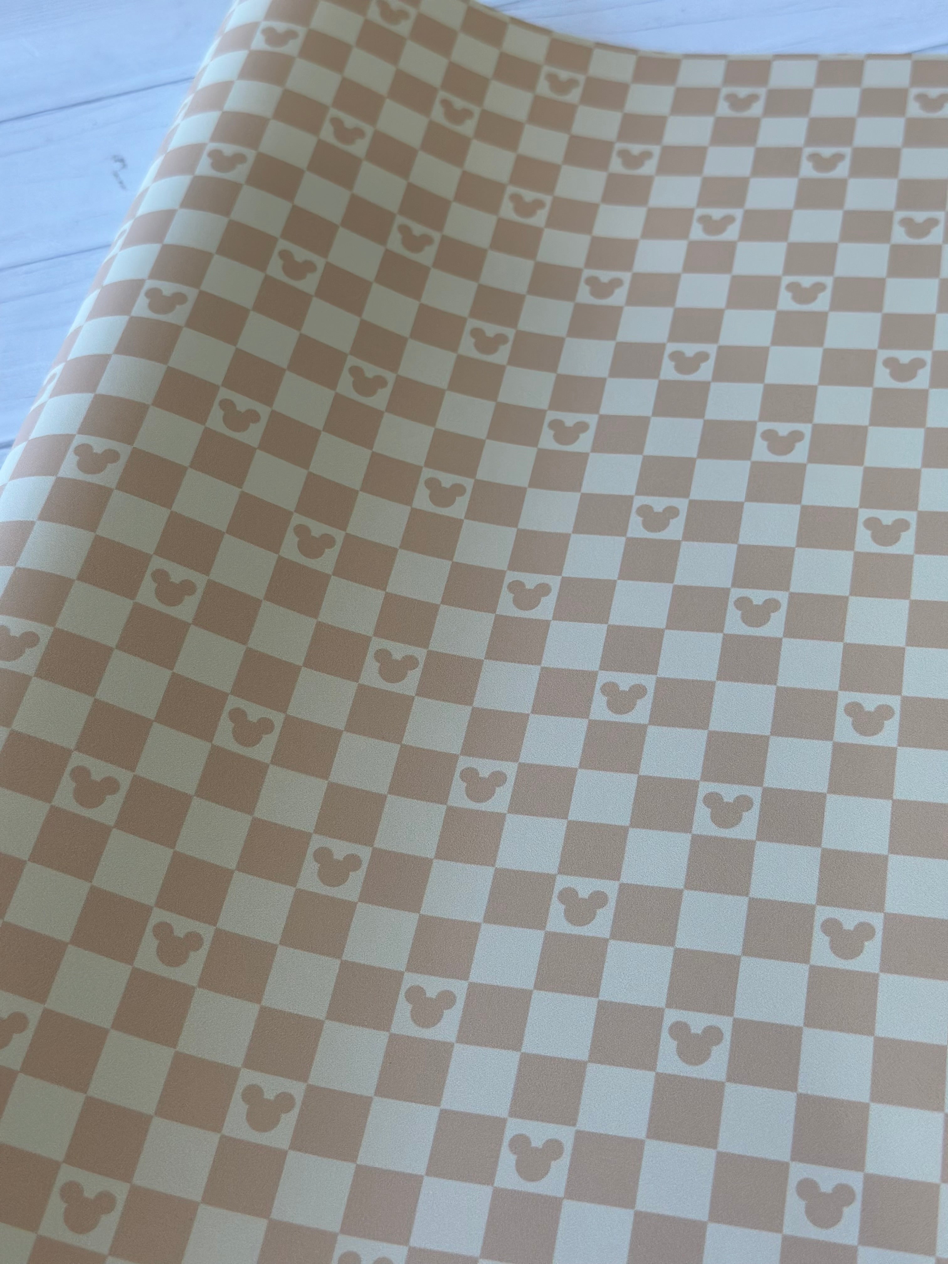 Tan Mouse Tonal Check Smooth vinyl