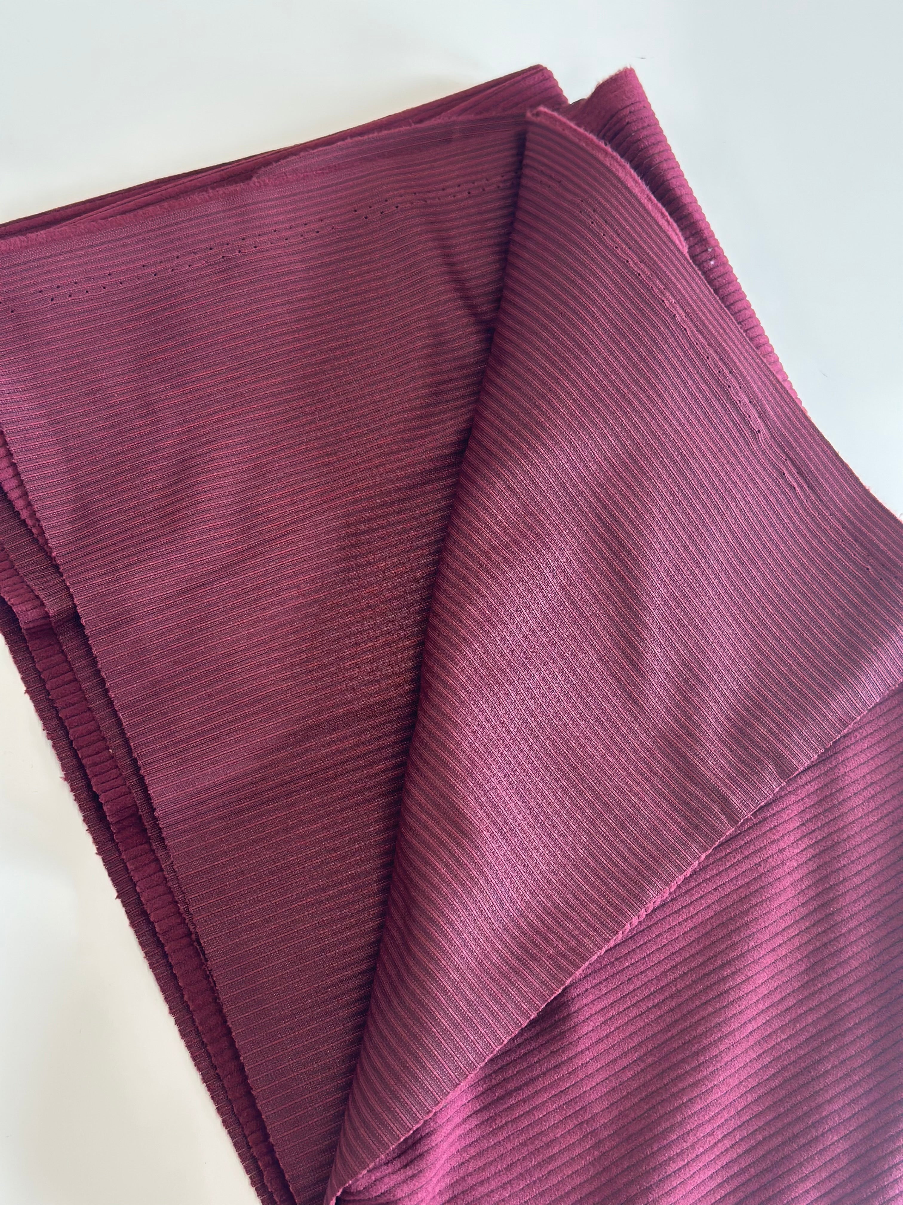 Wine Corduroy | Poly Cotton | By the Yard