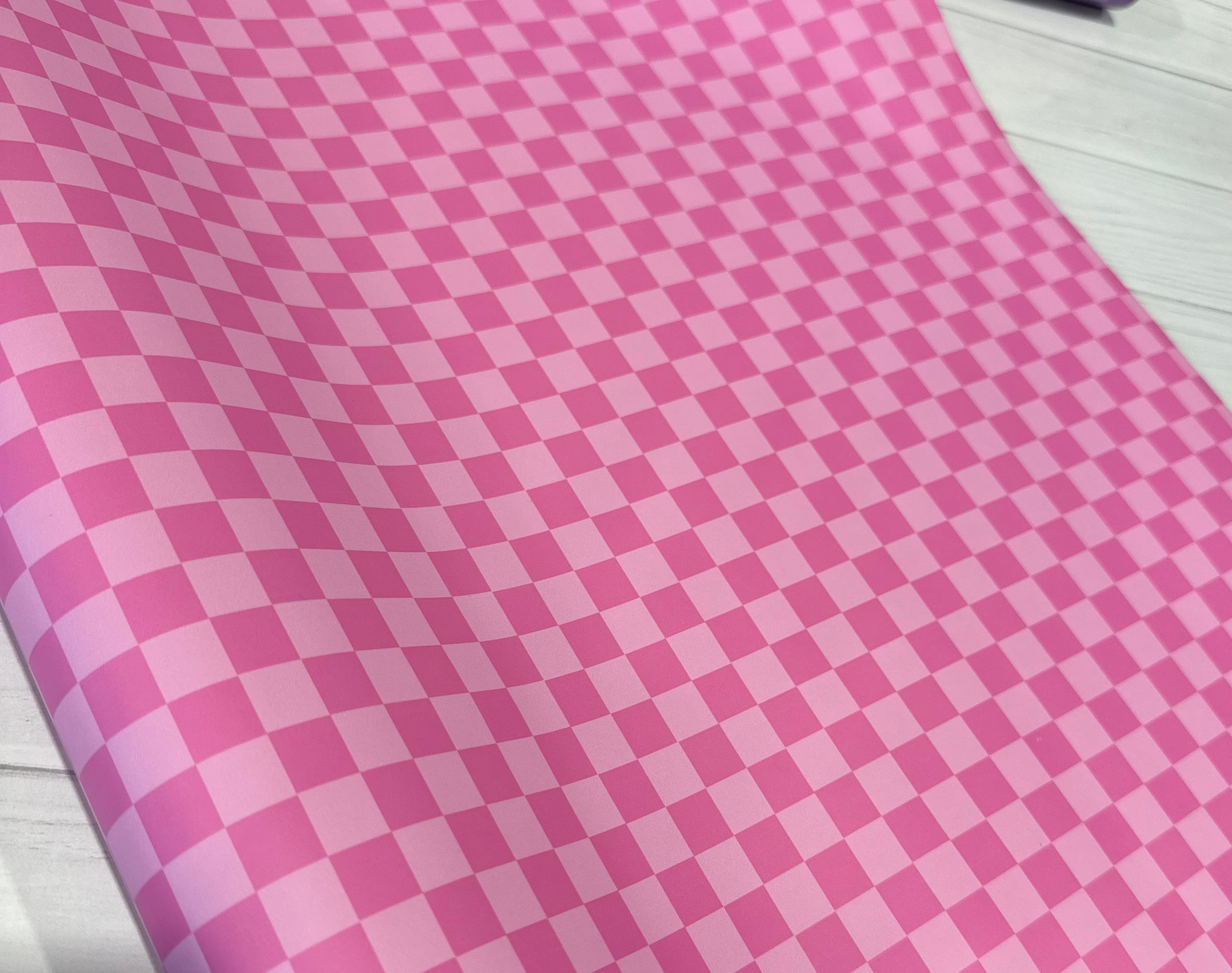 Pink Tonal Check Smooth vinyl