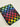Rainbow Ombre Grunge Check Lux Bonded Poly Nylon