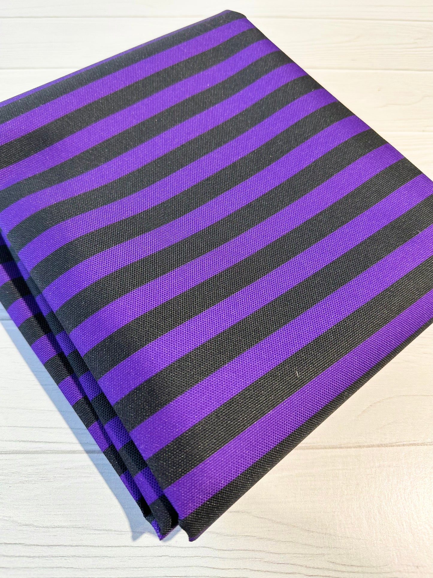 Black and Purple Stripe Waterproof Canvas