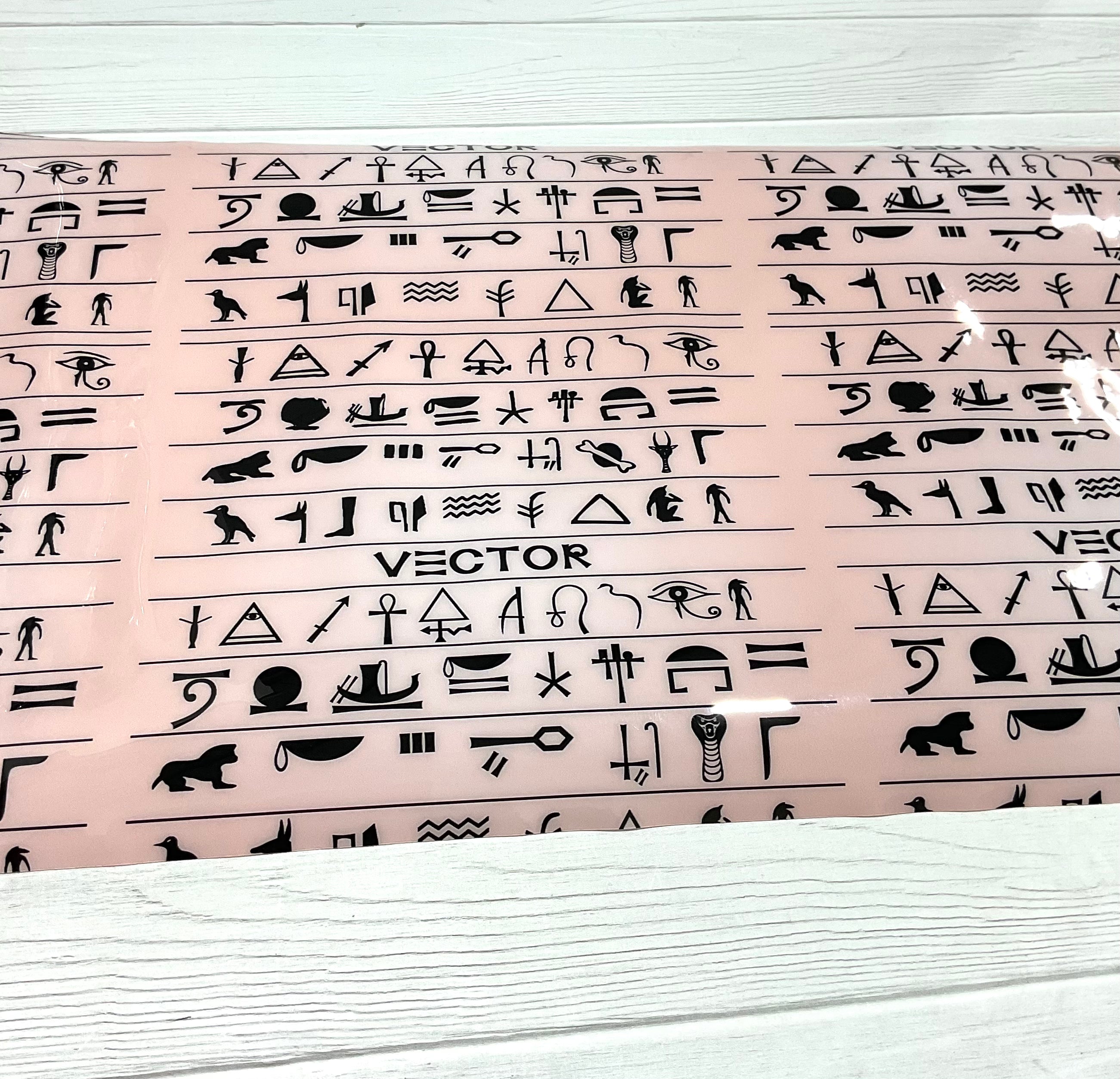 Pink Egyptian Hieroglyphs TPU Vinyl