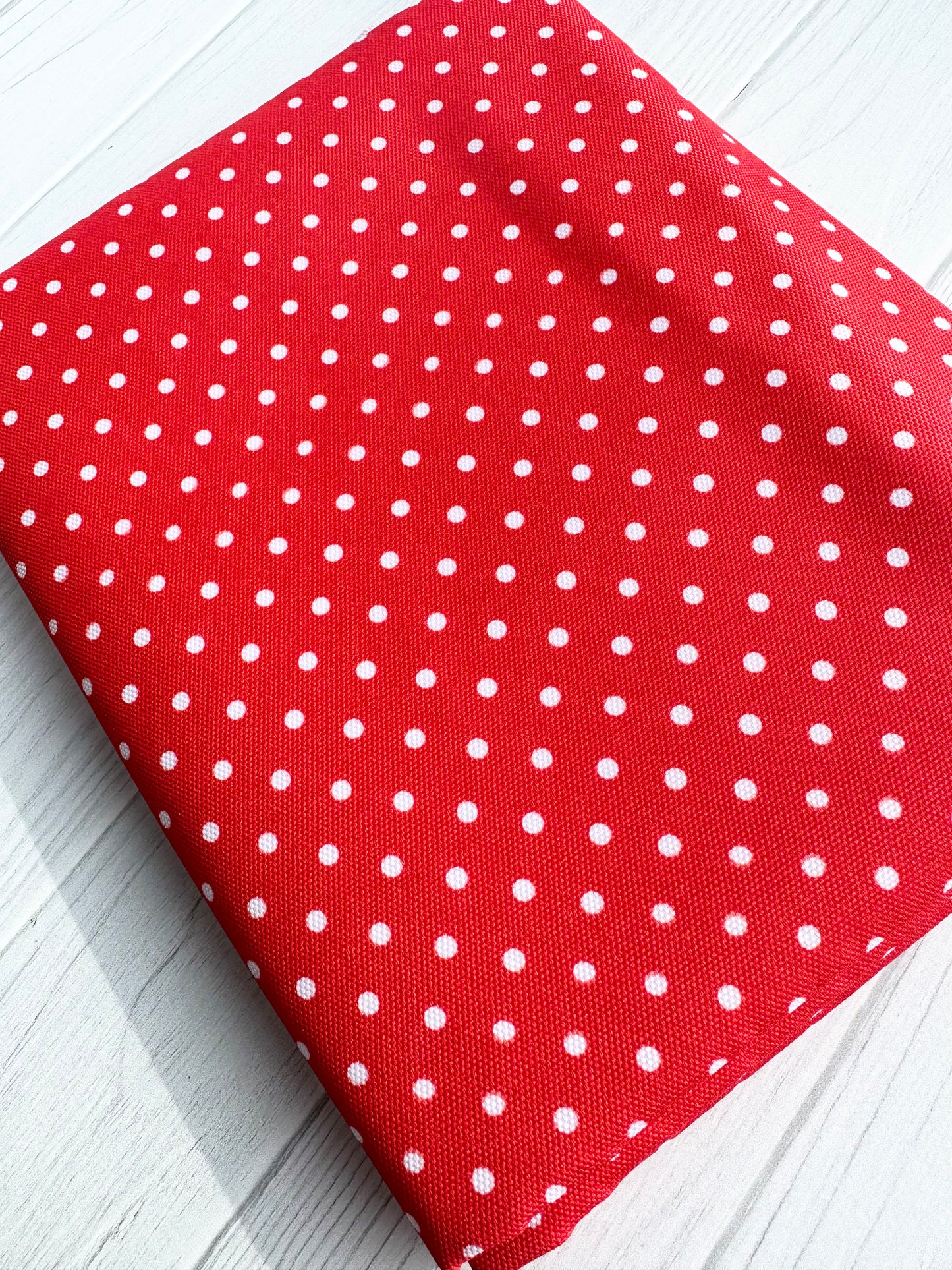 Red And White Mini Dots Waterproof Canvas