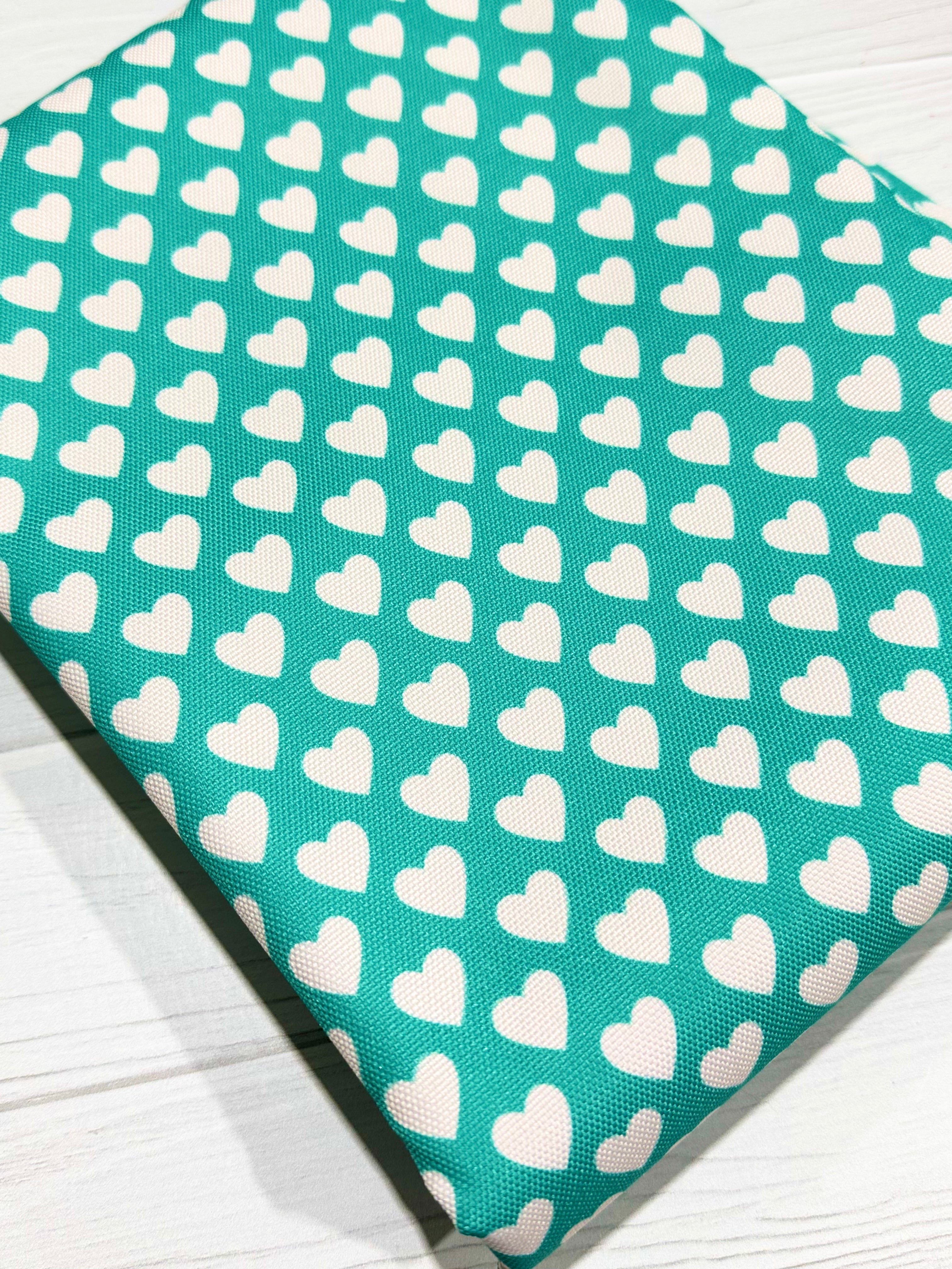 Mint Hearts Lux Bonded Poly/Nylon