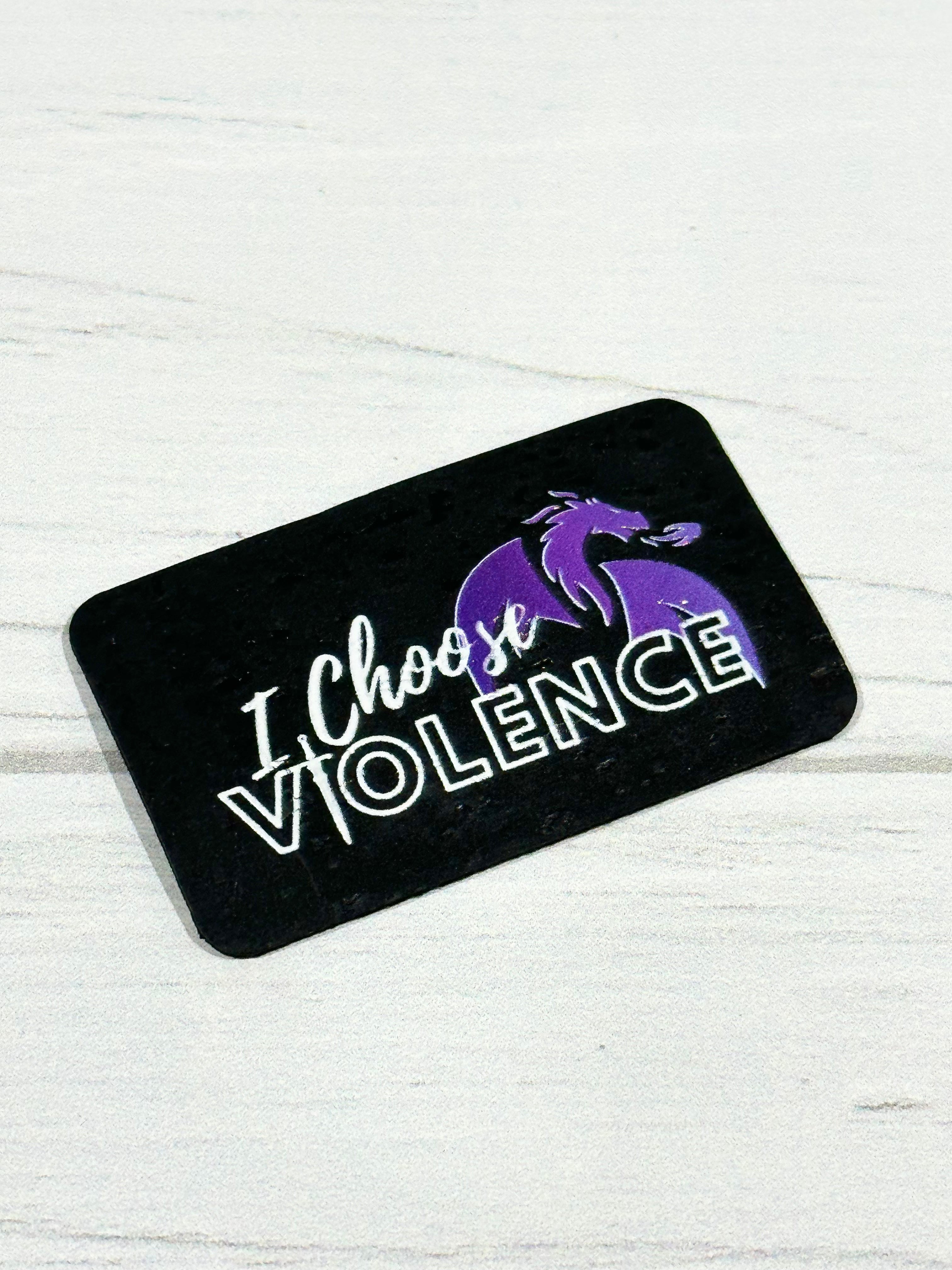 I Choose Violence Bag Tags by Heartwood and Hide