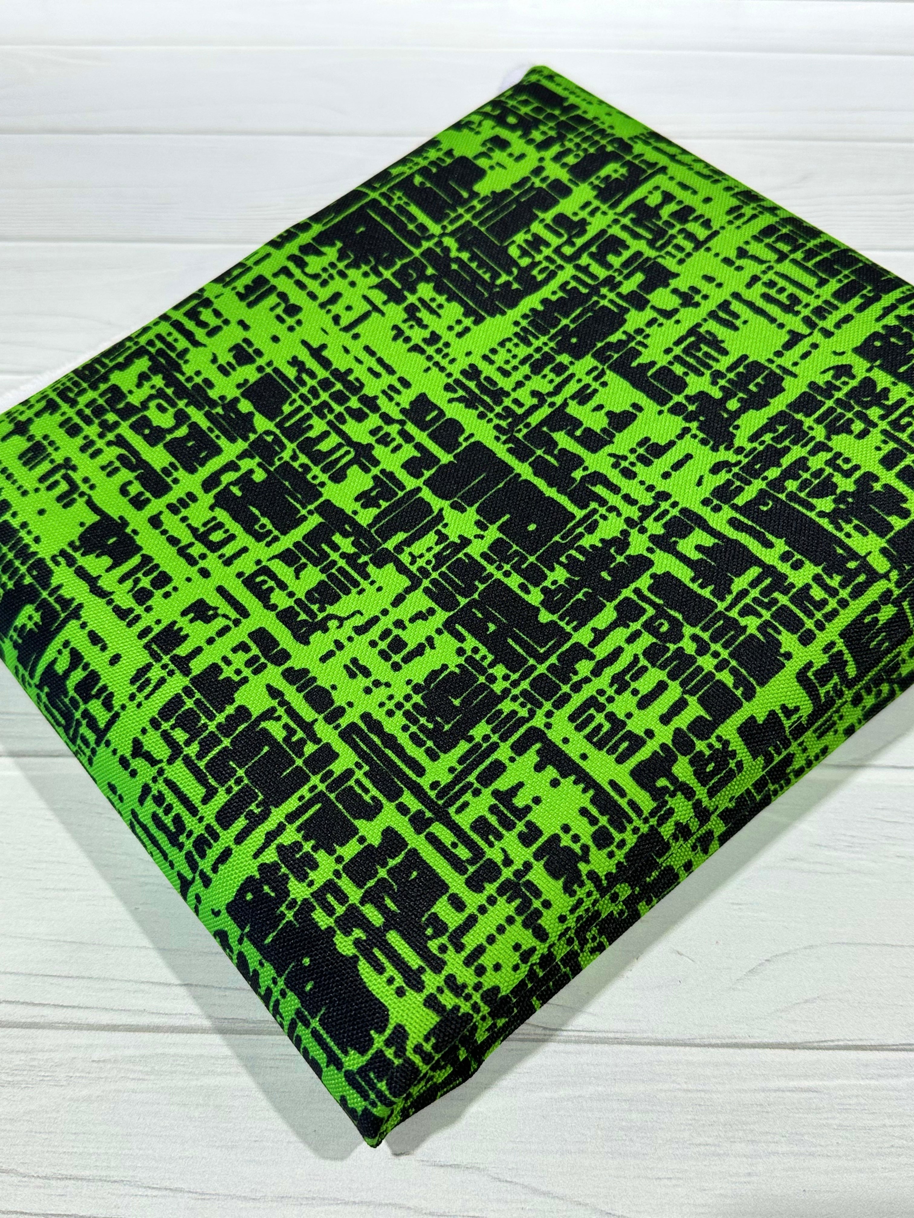 Lime Grunge Waterproof Canvas