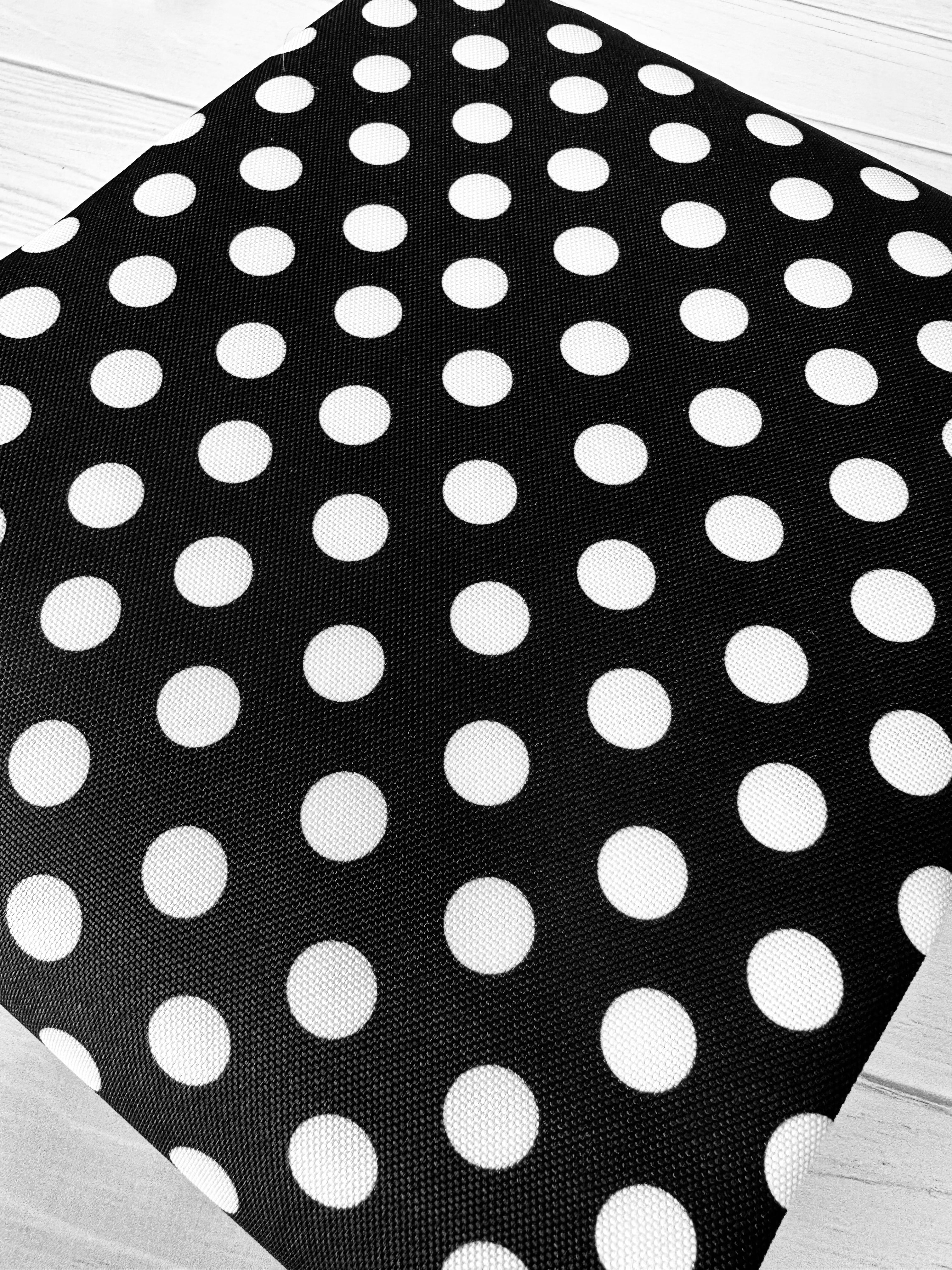 Black and White Polka Dots Waterproof Canvas