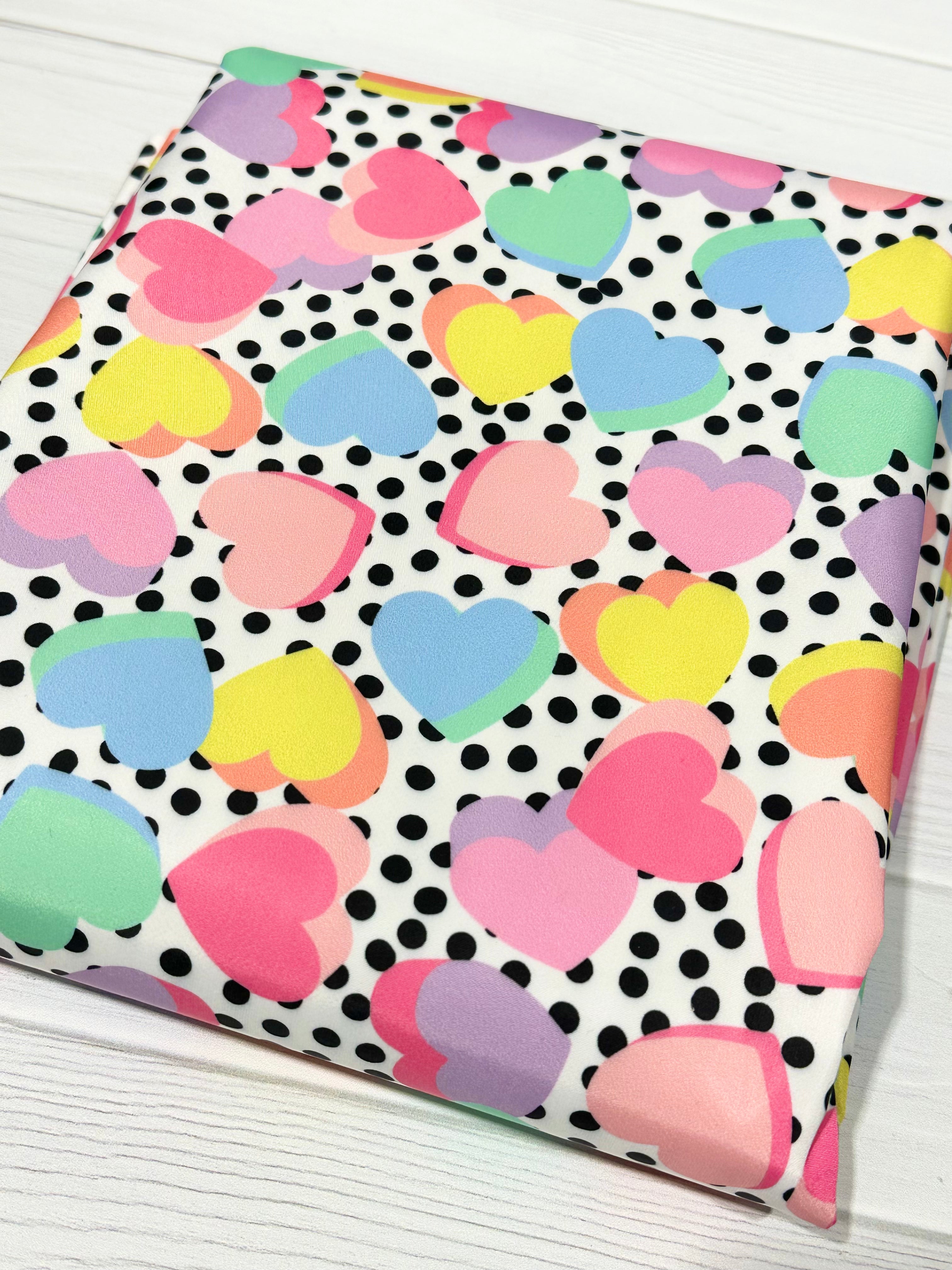 Pastel Hearts Lux Bonded Poly/Nylon