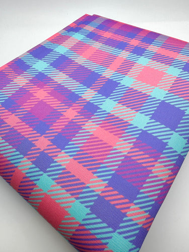 Pastel Plaid Waterproof Canvas