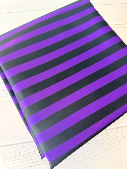 Purple and Black Stripe Lux Bonded Poly/Nylon